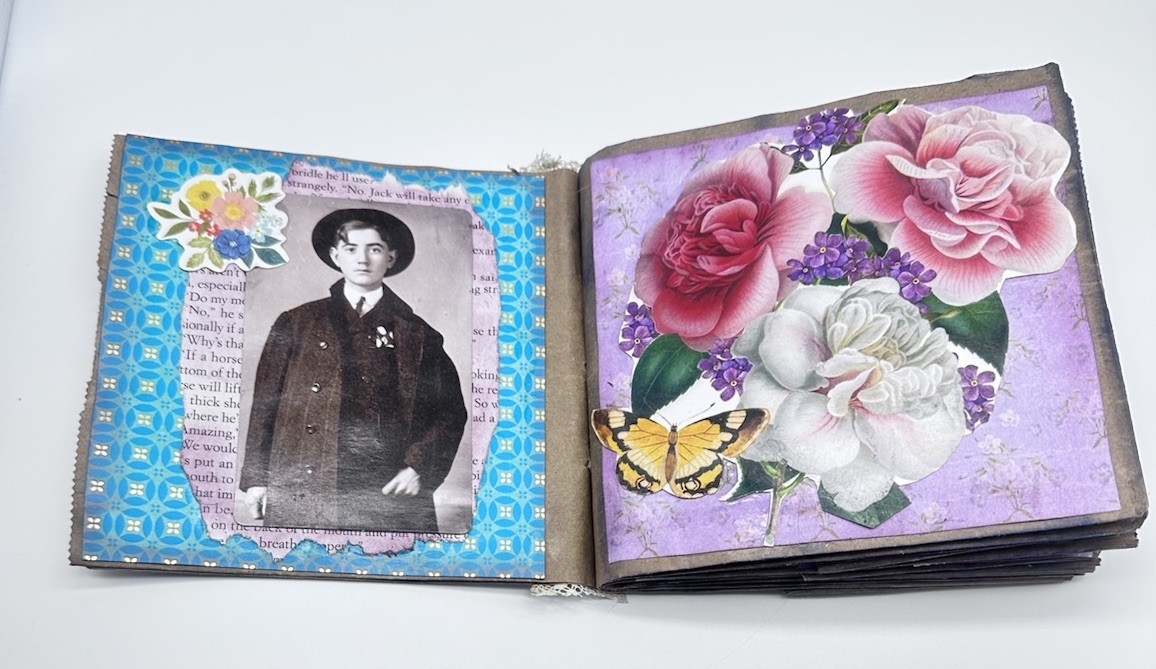 Junk Journal Cheers Themed 6×5 Inches With Coffee Dyed Paper