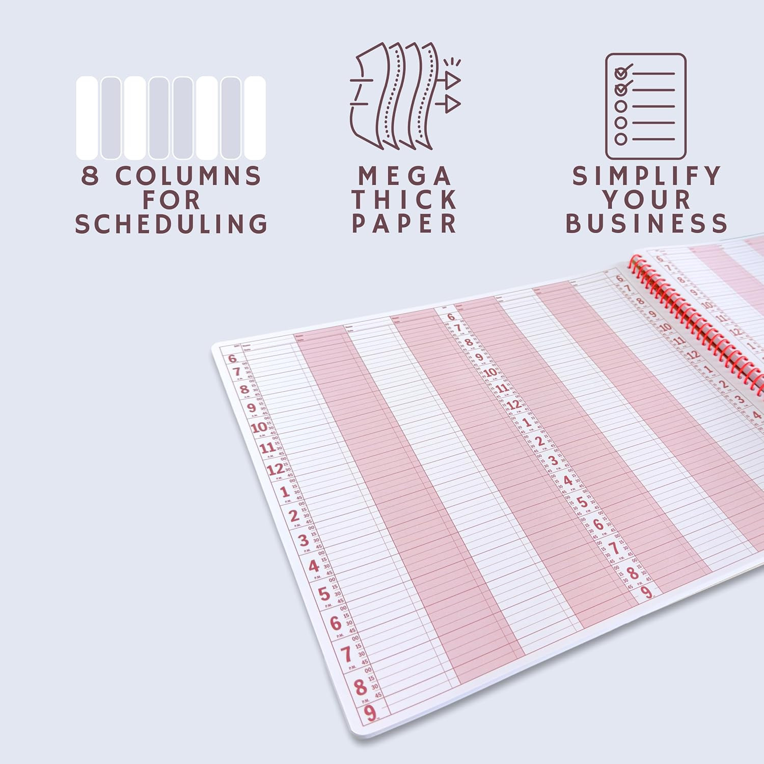 Business Appointment Book and Daily Planner – Undated Appointment Book, Hourly P