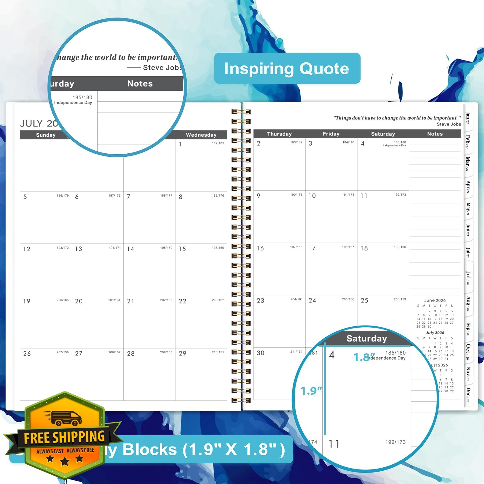 Lemome Home 2 Year 2026-2028 Monthly Planner 9″x11″