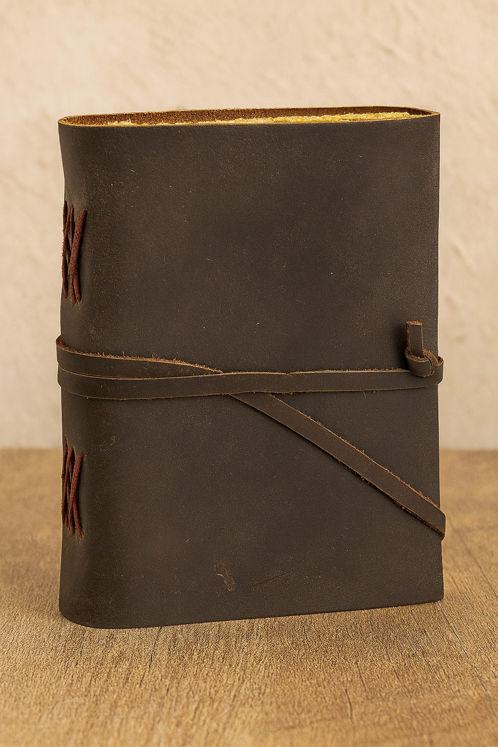 Leather Journal 10×13 Handmade Buff Leather Diary Deckle Paper 200 Pages