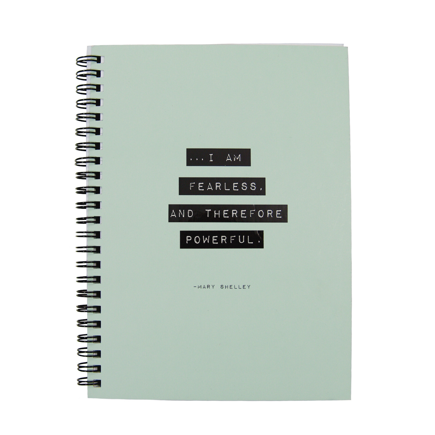Green Inspired Motivation Writing Journal 1-Subject Spiral Notebook Lined Diary