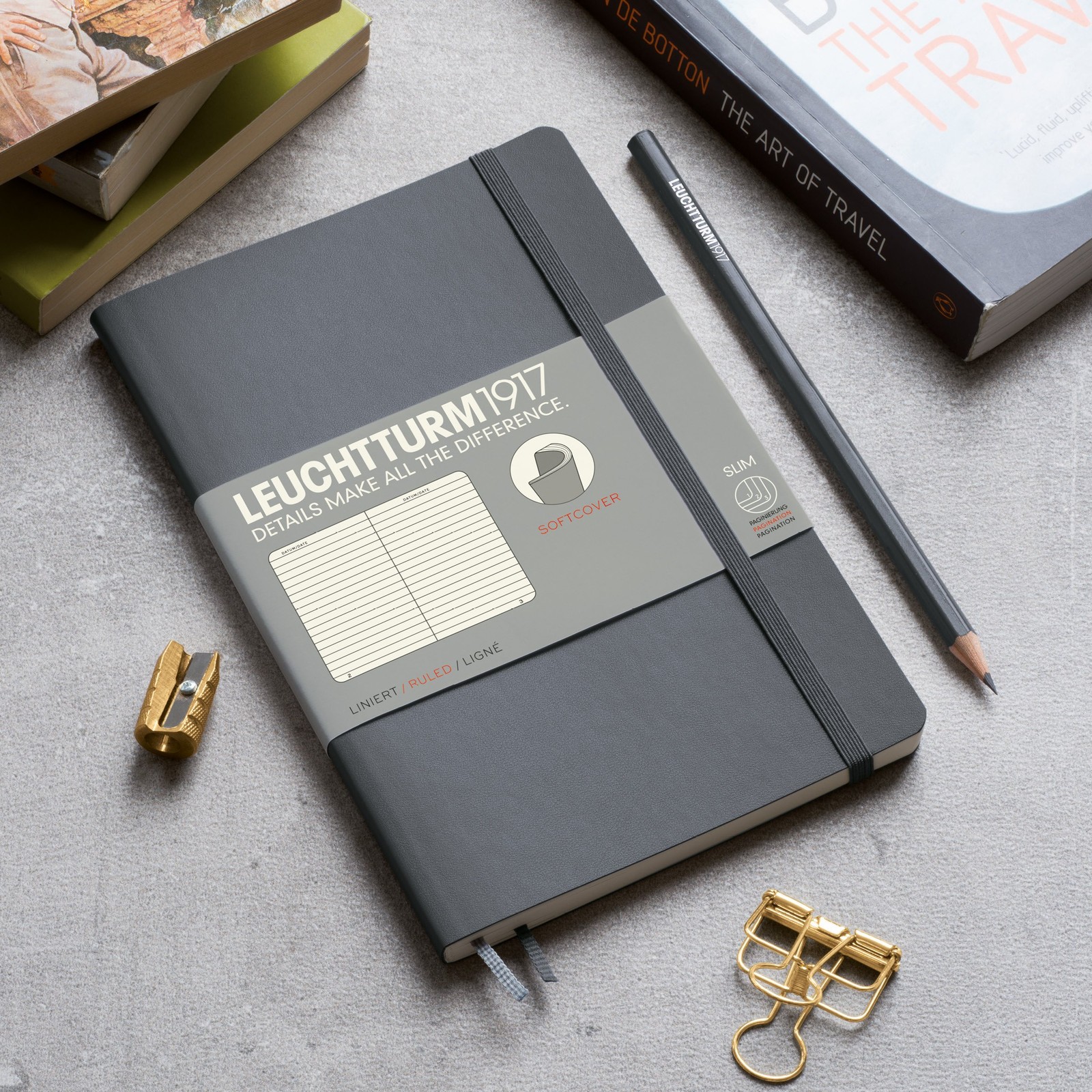 B6 Lemon Blank Notebook Paperback Softcover with Elastic Closure and Stickers
