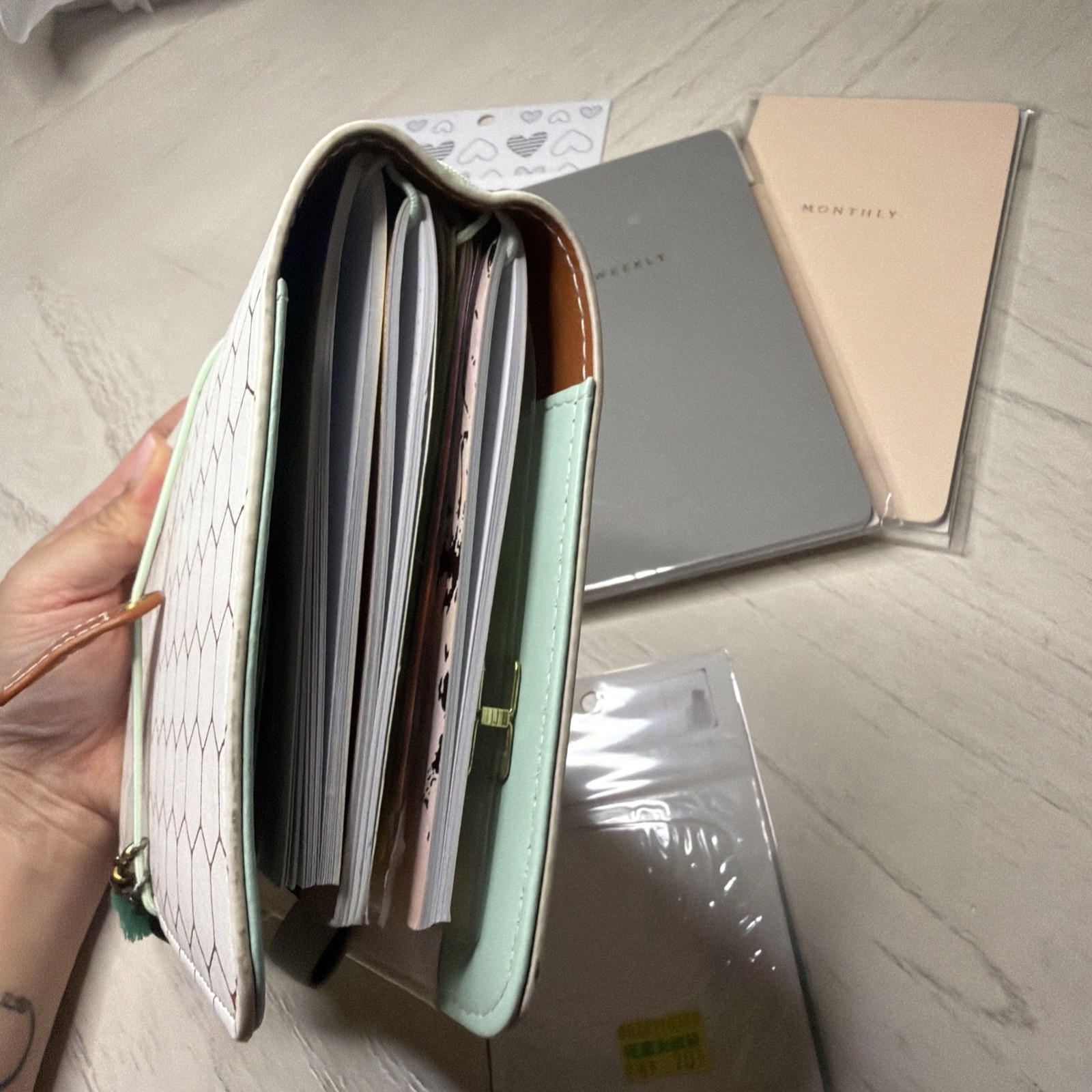 Webster Pages White Copper Hexagon Tn Inserts Stickers + Mystery Gifts Traveler