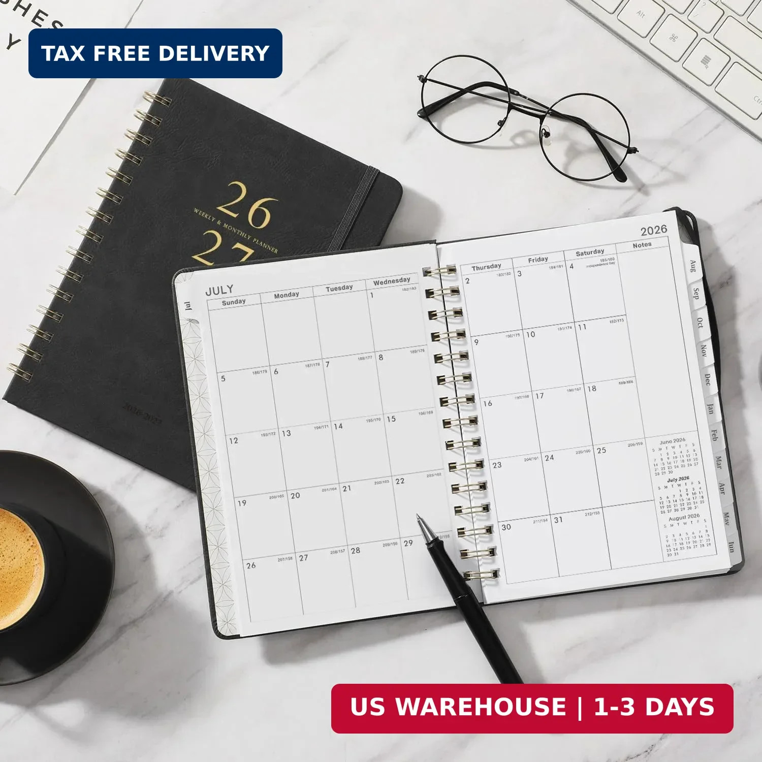 Planner 2026-2027 – Weekly & Monthly Academic Planner 2026-2027 with 12 Monthly