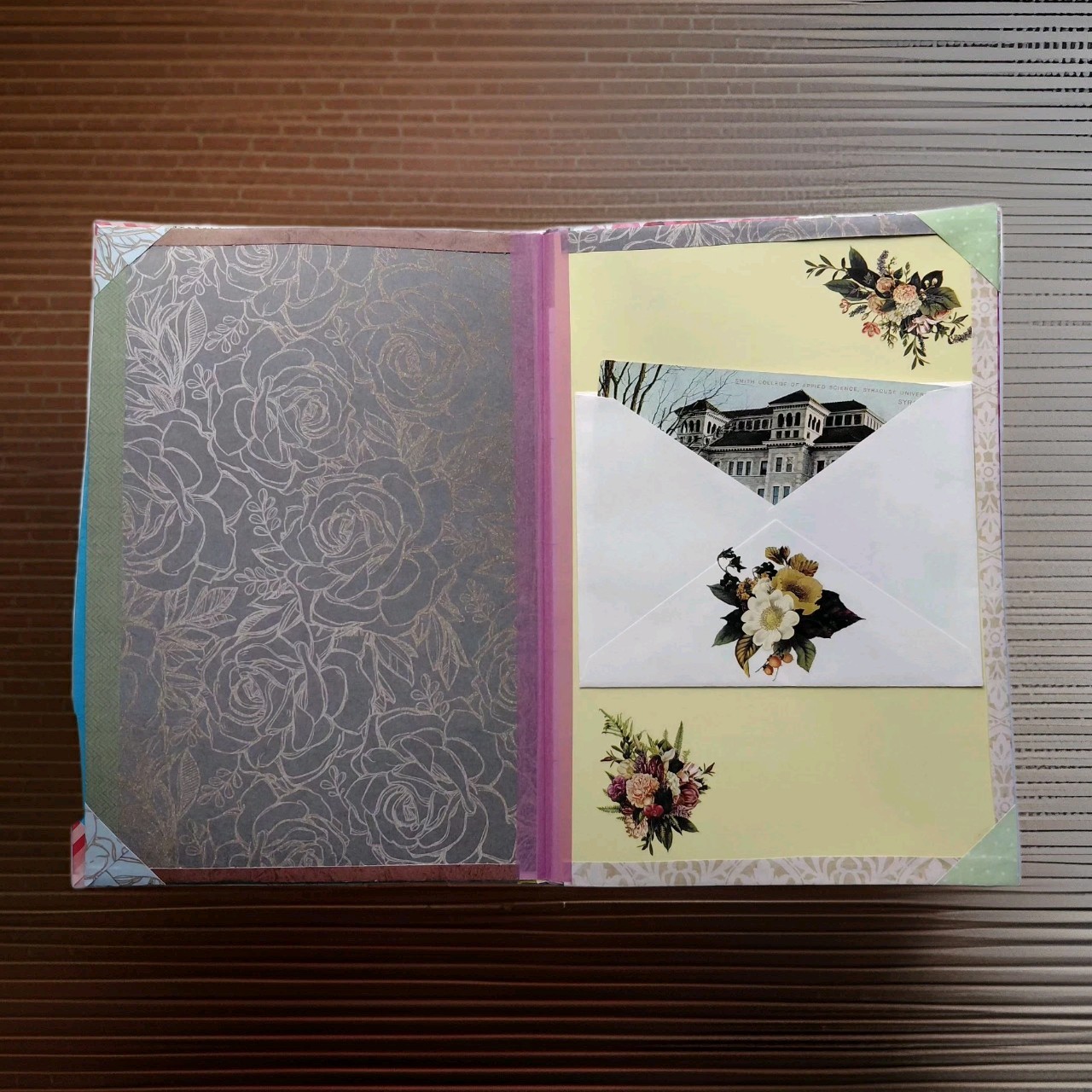 Vintage Theme Naked Journal 32 pages for Memories, Travel Log or Mementos (qs)