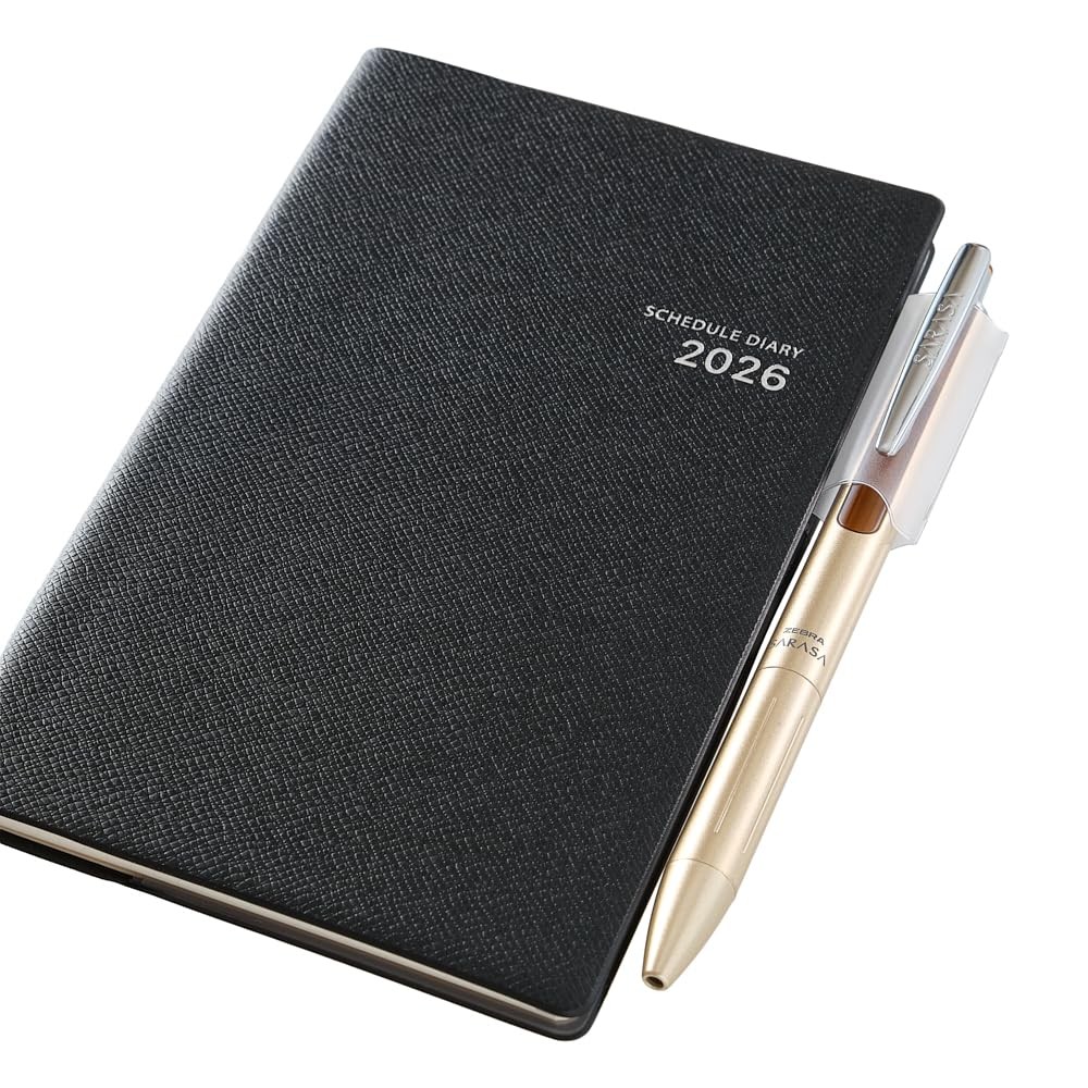 NOLTY Planner 2026 Monthly Slim Aida Memo Sunday Black