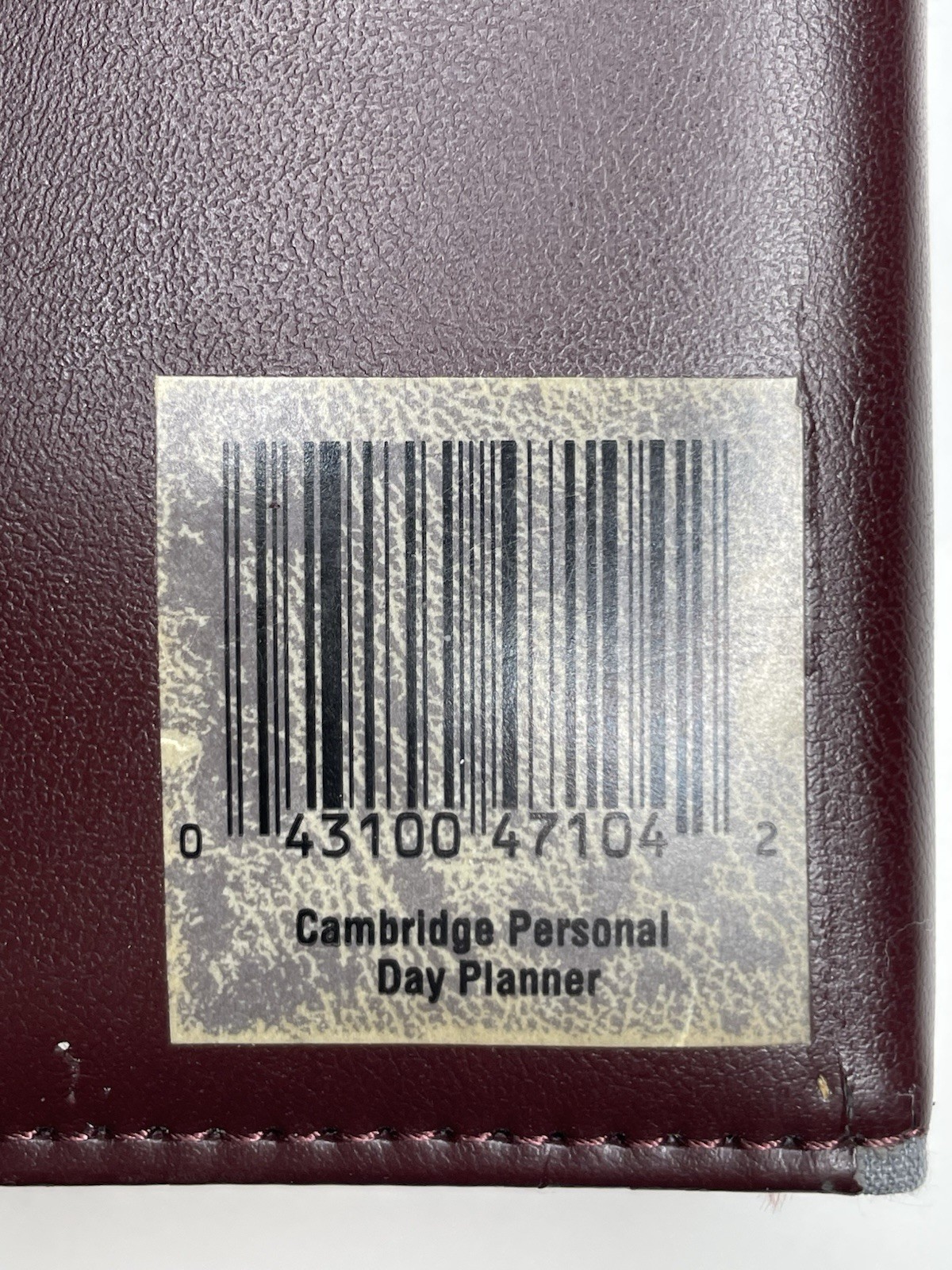 Cambridge Personal Day Planner Burgundy #47104 7.25 x 5.5″ NOS 1994 Vintage 90’s