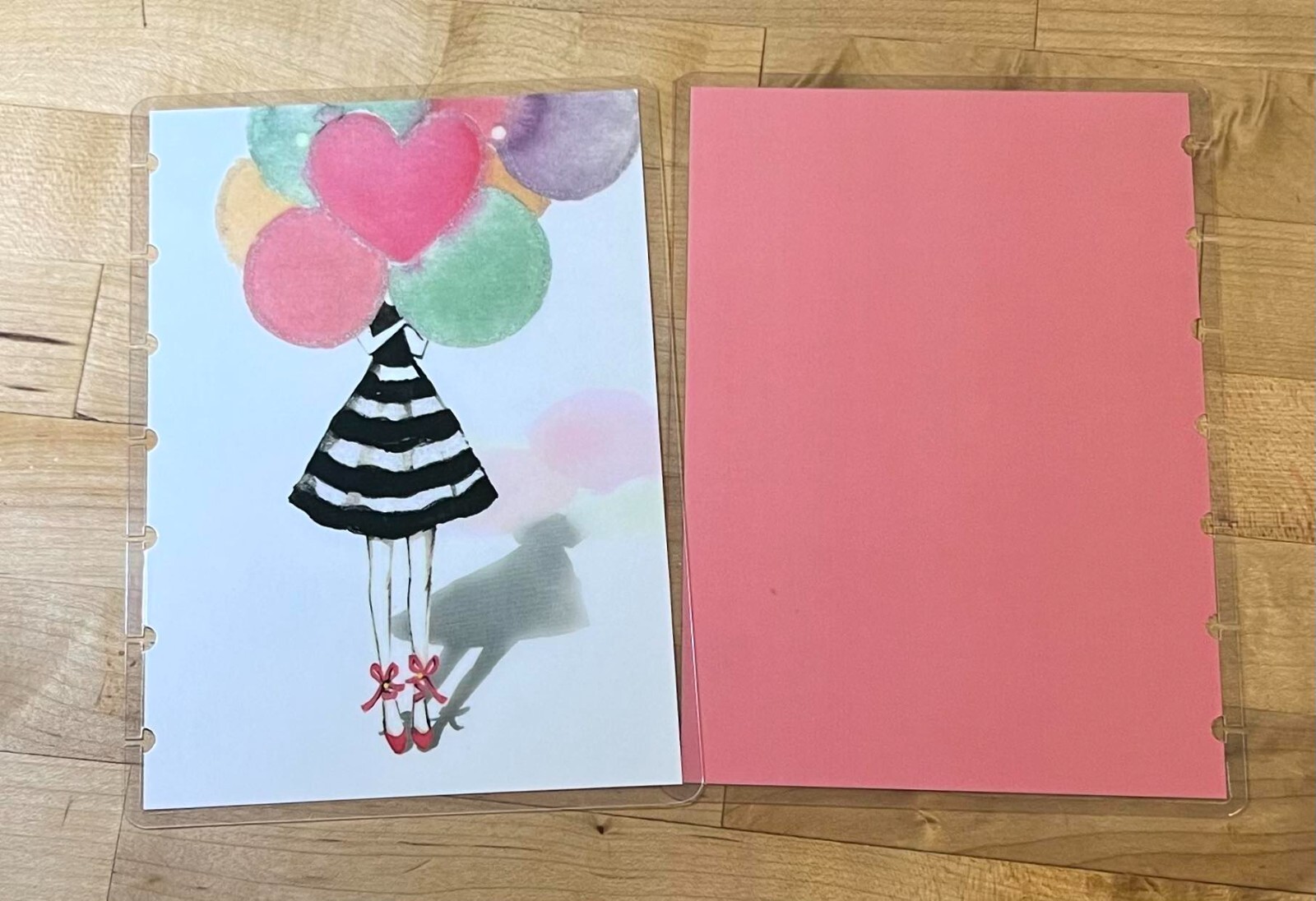 Stripe Skirt & Balloons Front/Back Cover Set for use w/ MINI Happy Planner-