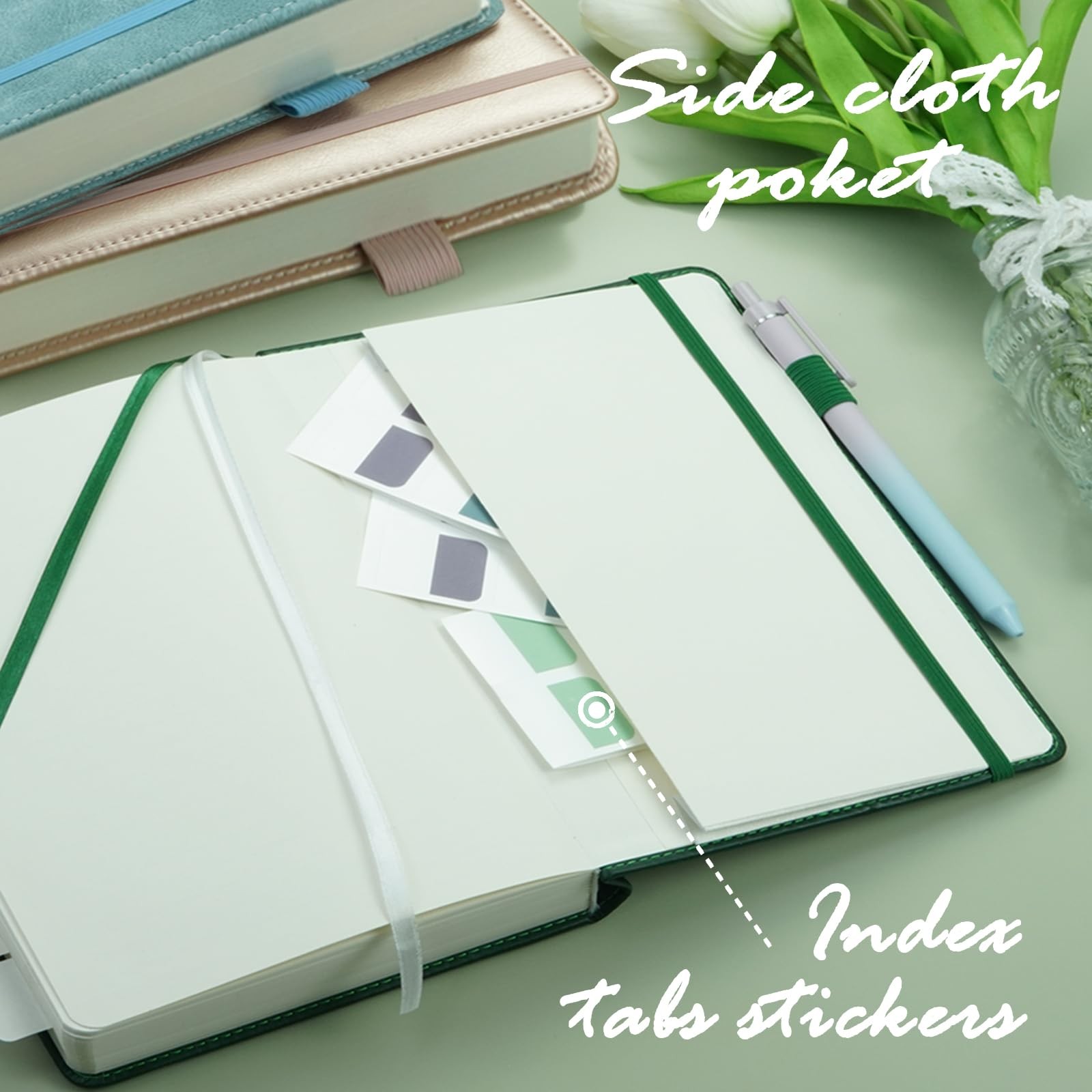 Lined Journal Notebook 400 Pages Thick Journal for Writing A5 Hardcover Leathe