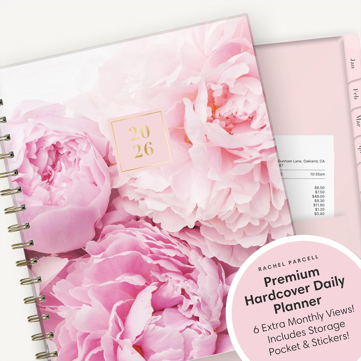 2026 Daily and Monthly Planner Calendar, January – December, 7″ X 9″, Hard Cover