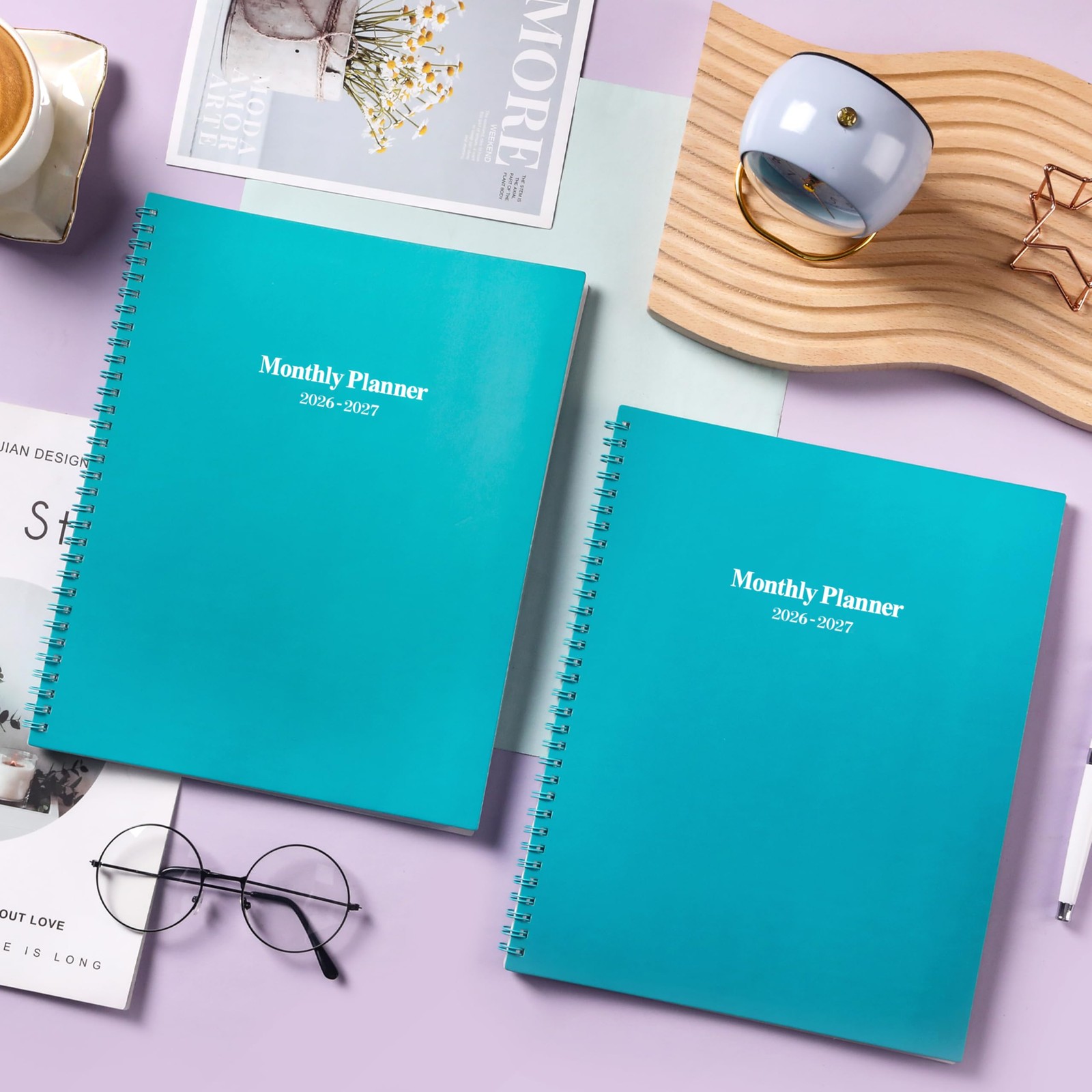2026-2027 Monthly Planner – Calendar 9″ x 11″, Lake Green