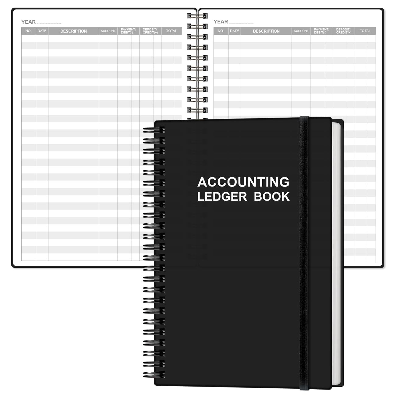 Accounting Ledger Book A5 Ledger Book for Bookkeeping, Small Businesses & Pe…