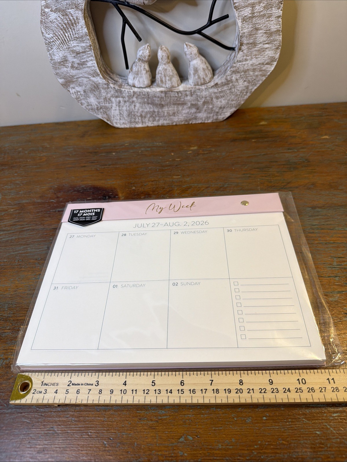 Orange Circle Studio My Week 17 Month Desk Calendar Organizer. New, Sealed.