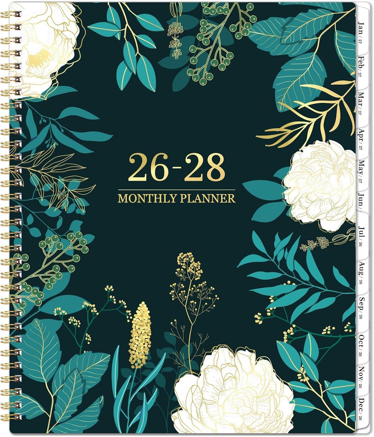 2026-2028 Monthly Planner: Luxurious Organizer with Twin-Wire Binding, 11″x9″