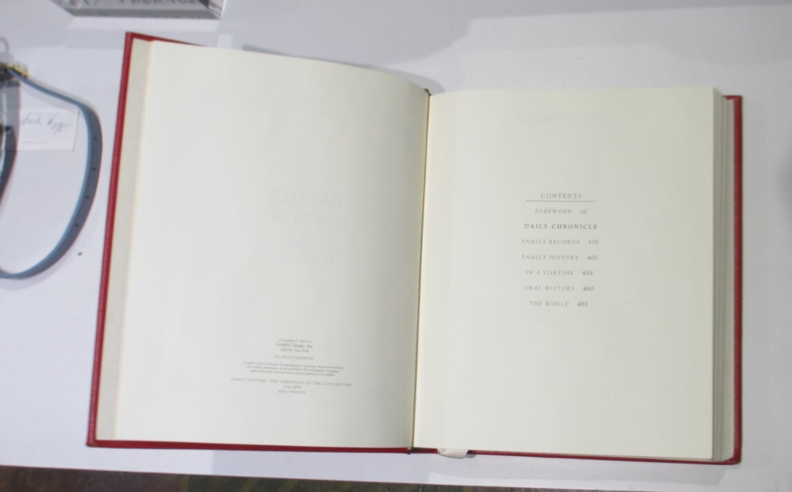 Family History Book Leather Cover 506 Pgs Heirloom Graphic Image NEW$225