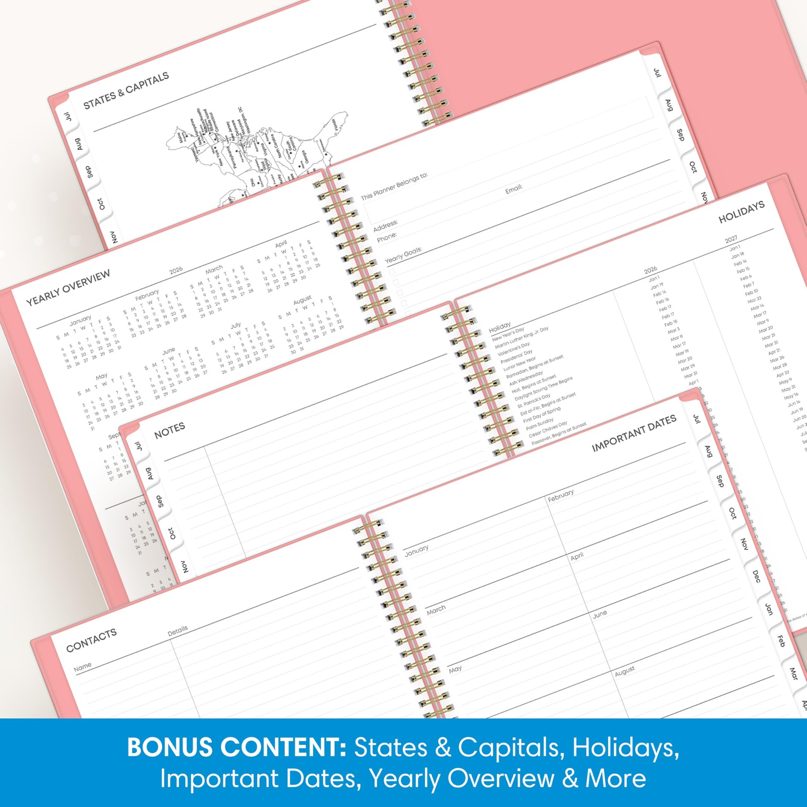 Blue Sky 2026-2027 Weekly and Monthly Academic 8.5″ x 11″, Catira- 2026/2027