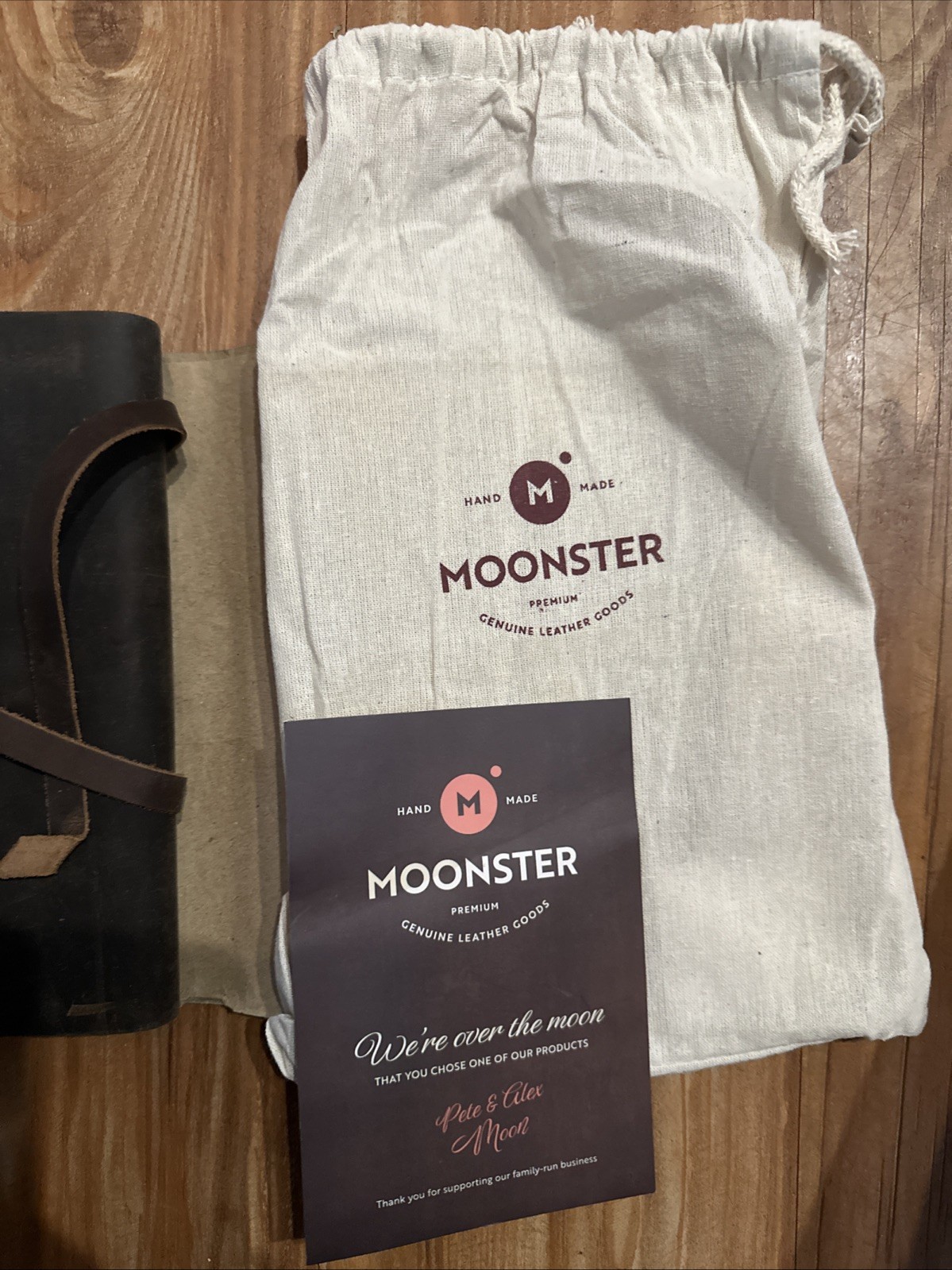 Leather Journal Lined MOONSTER® Leather Bound 8×6