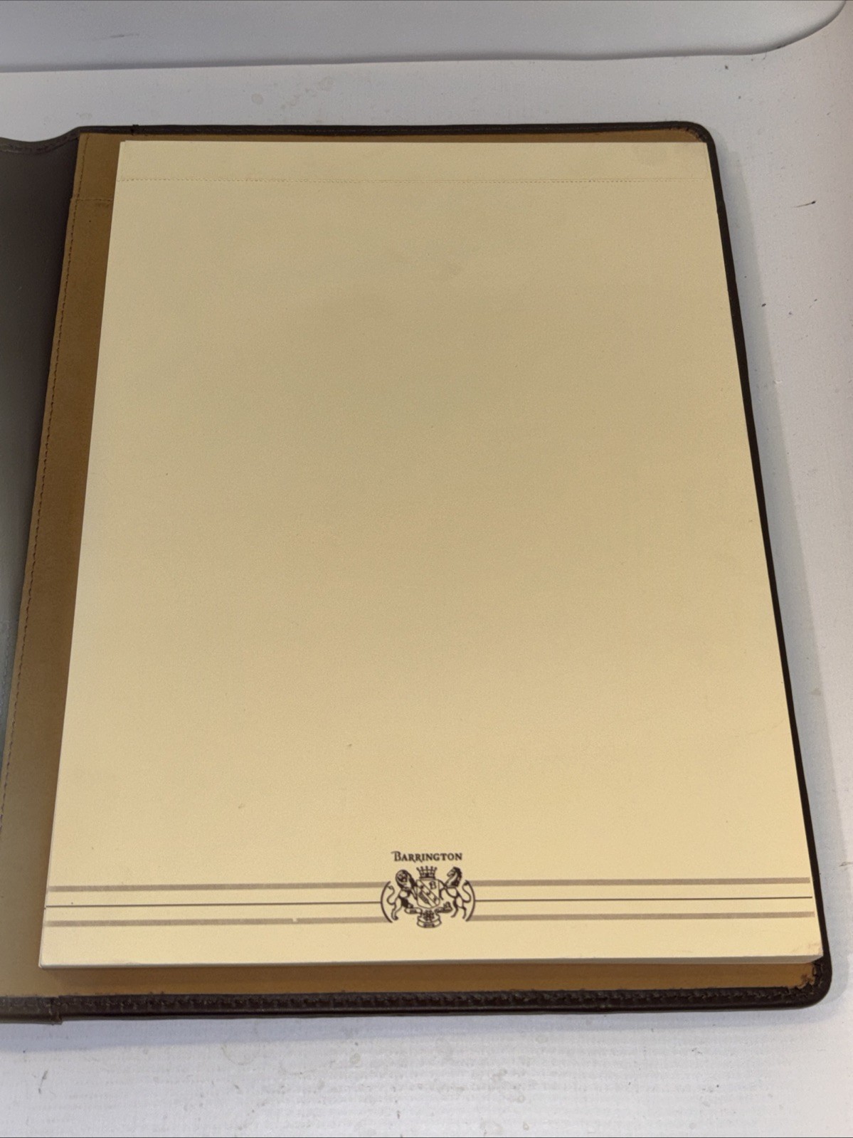 Barrington Handcrafted Tan Leather Notebook/Journal Legal Pad Portfolio Used