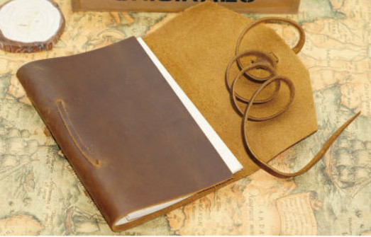 Writing notes Notebook sketchbook Diary Notepad handmade cow leather brown Q282