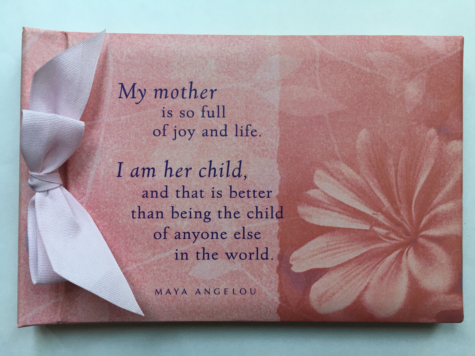 HALLMARK 2003 MAYA ANGELOU MY MOTHER LIFE MOSAIC POEMS & BLANK PAGES Embellish