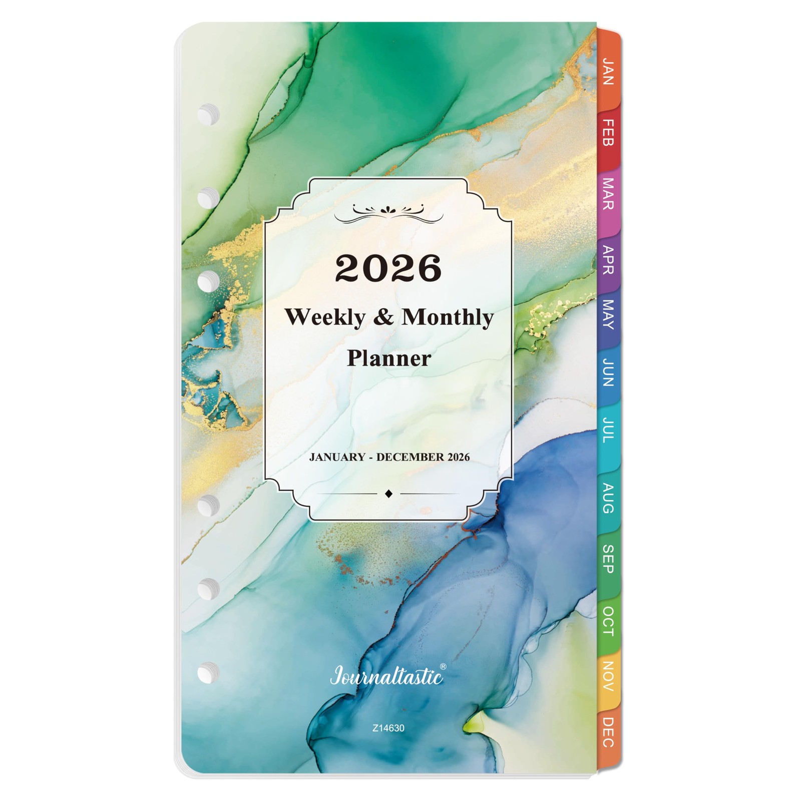 2026 A6 Planner Inserts – Monthly & Weekly Refills, 6-Hole Punched, 3.75″x6.75″