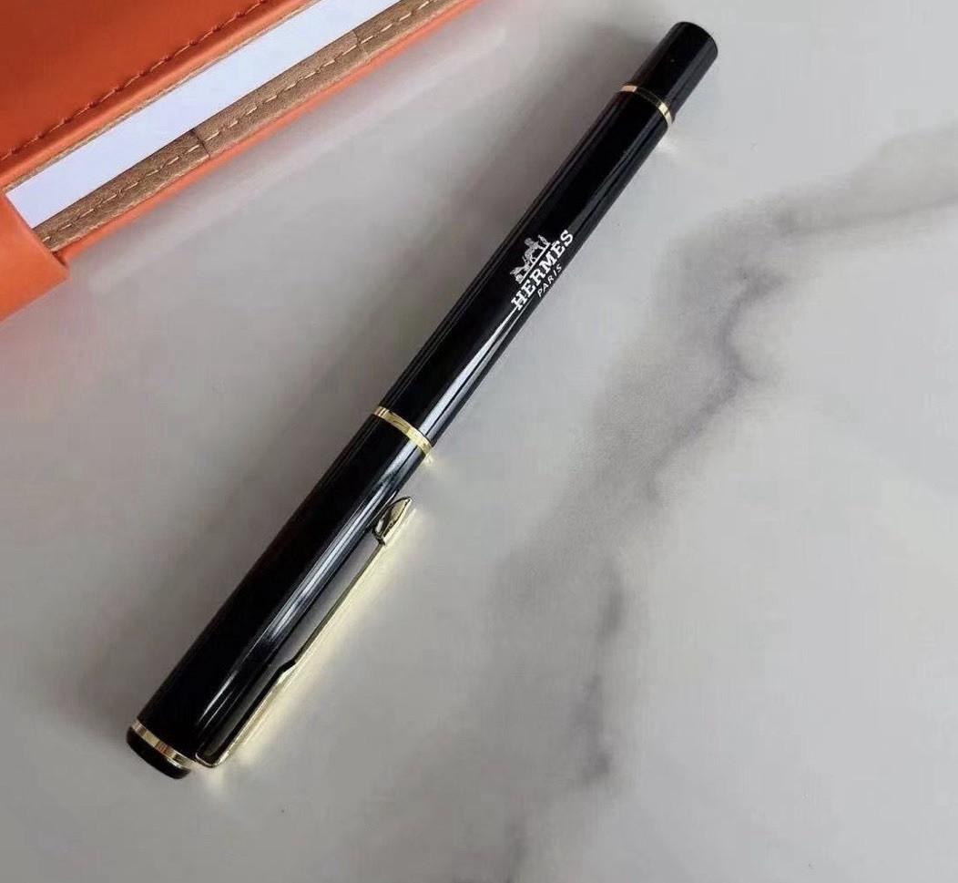 Hermès Paris Orange Planner/Organizer Notebook with Pen Holder, Lined Pages