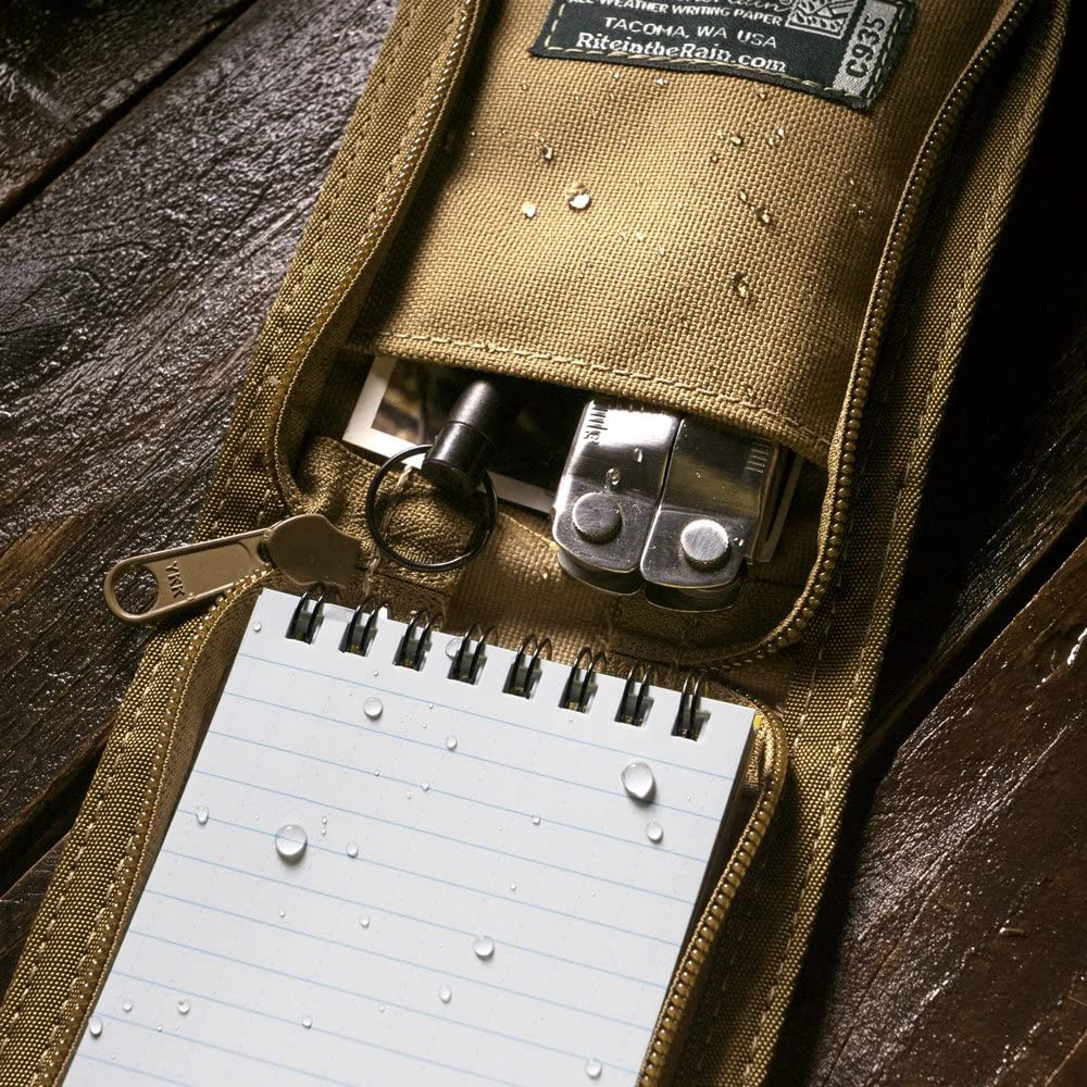 Weatherproof CORDURA Fabric Notebook Cover, 3″ X 5″, Tan Cover (No. C935)