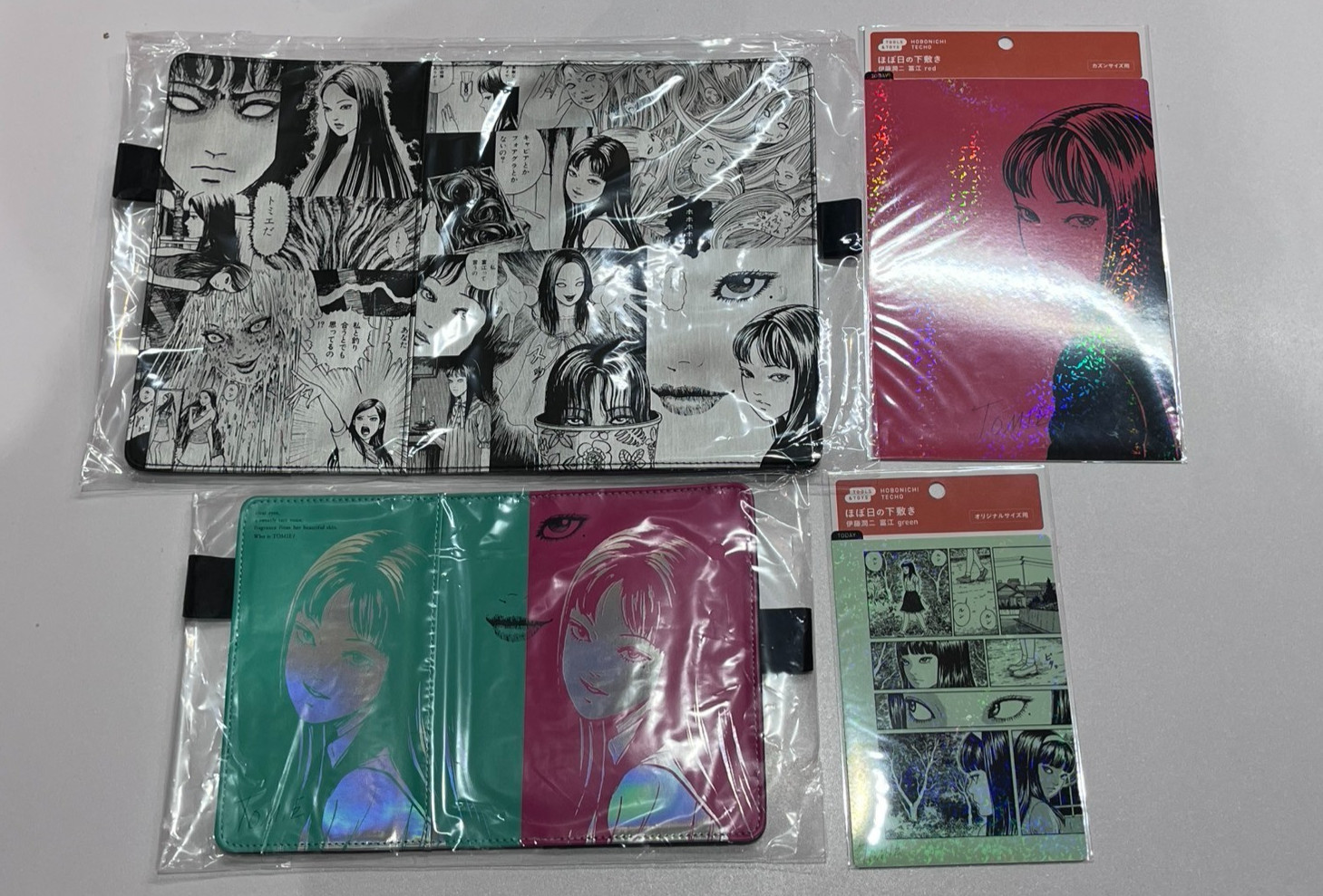 Hobonichi Techo Junji Ito Tomie A5 Cousin + A6 Smirk Cover & Pencil Board Set