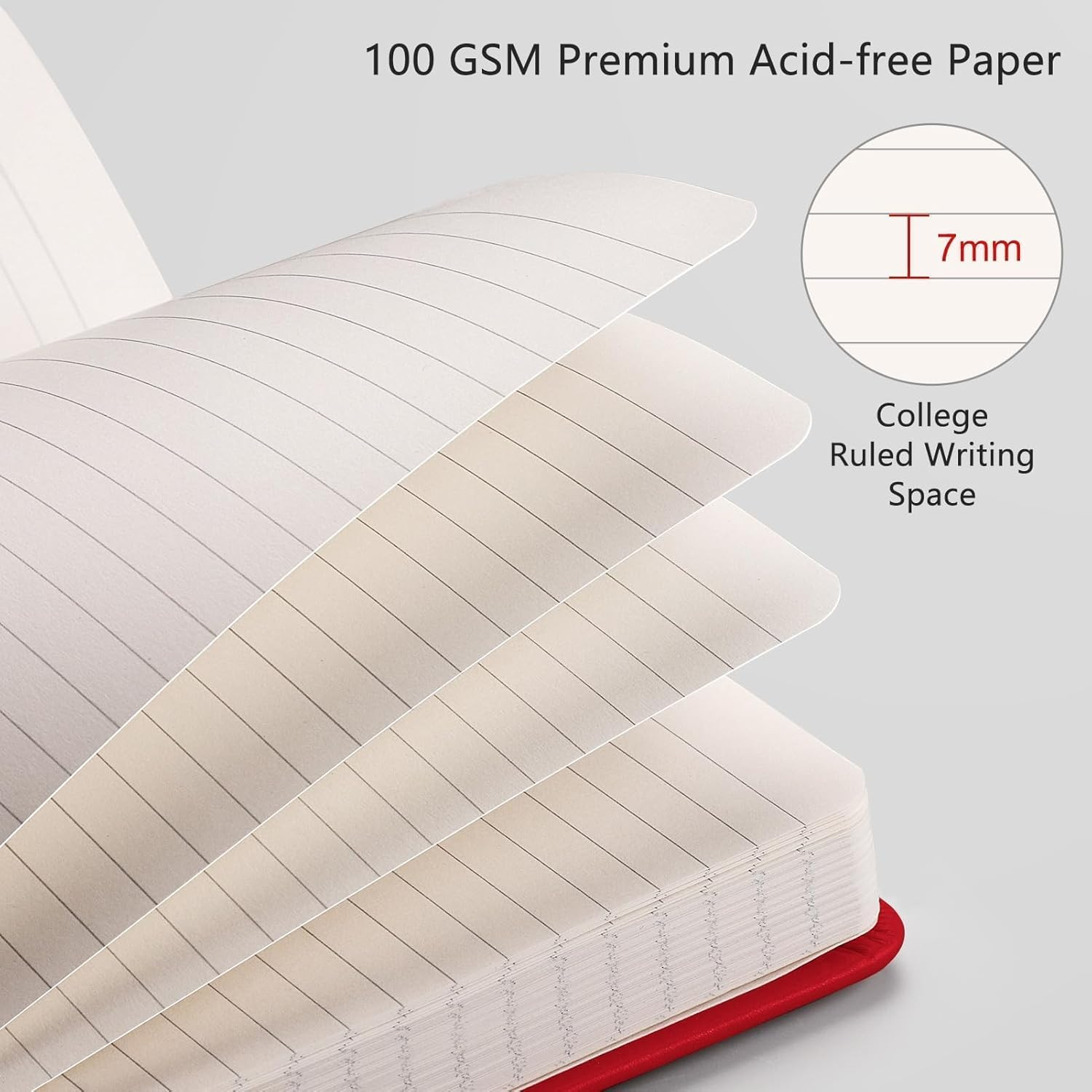 RETTACY Lined Journal Notebook, 2-Pack, 192 Numbered Pages per Pack, A5 Medium S