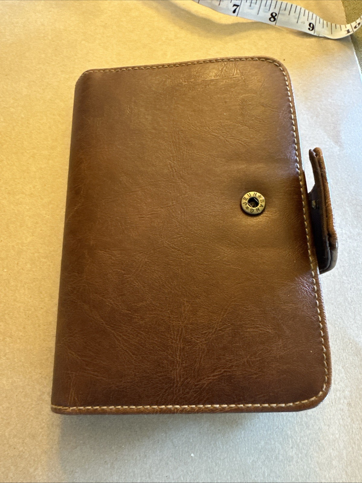 Rosetti Brown Faux Leather 6-Ring Pocket Planner Organizer Wallet 6”x4” No Box ￼
