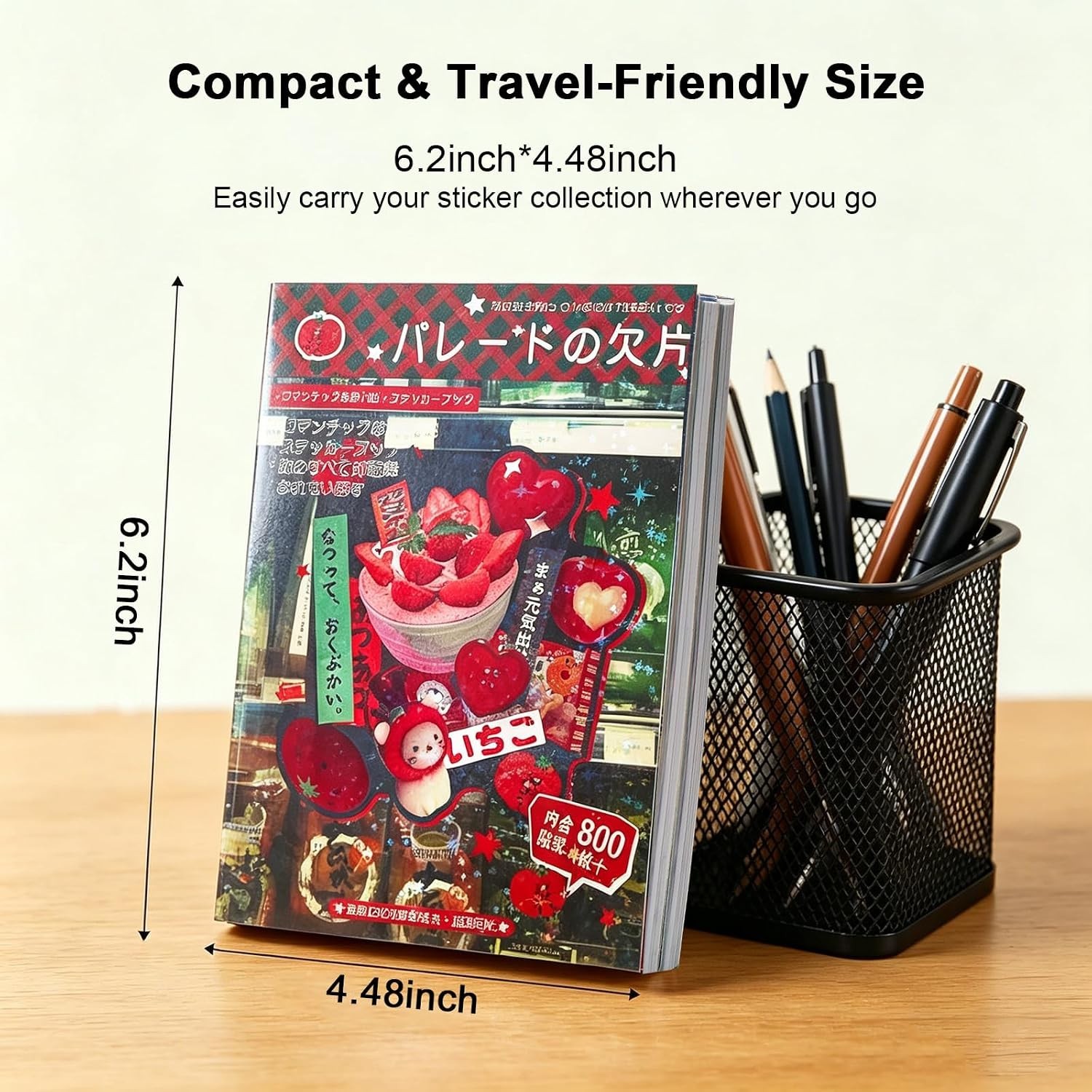 45 Sheets Japanese Sticker Book for Scrapbook 800+Pcs Heisei Retro Manga Styl…