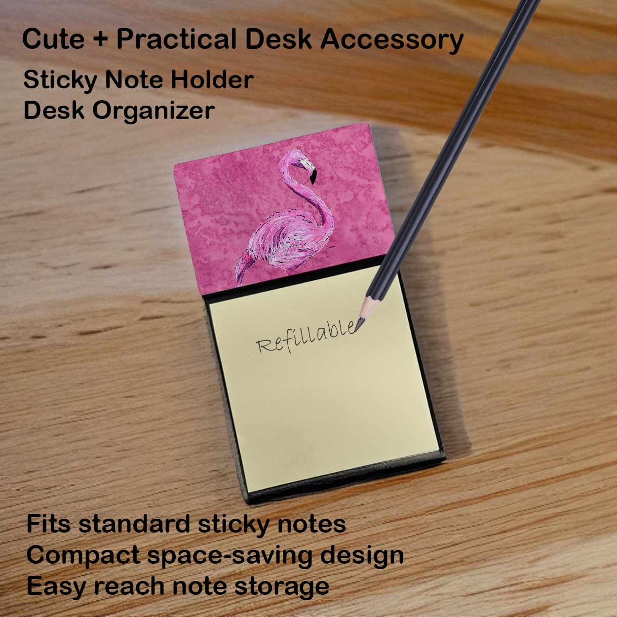 Caroline’s Treasures Flamingo on Pink Refillable 3.3″ x 0.4″, Multicolor