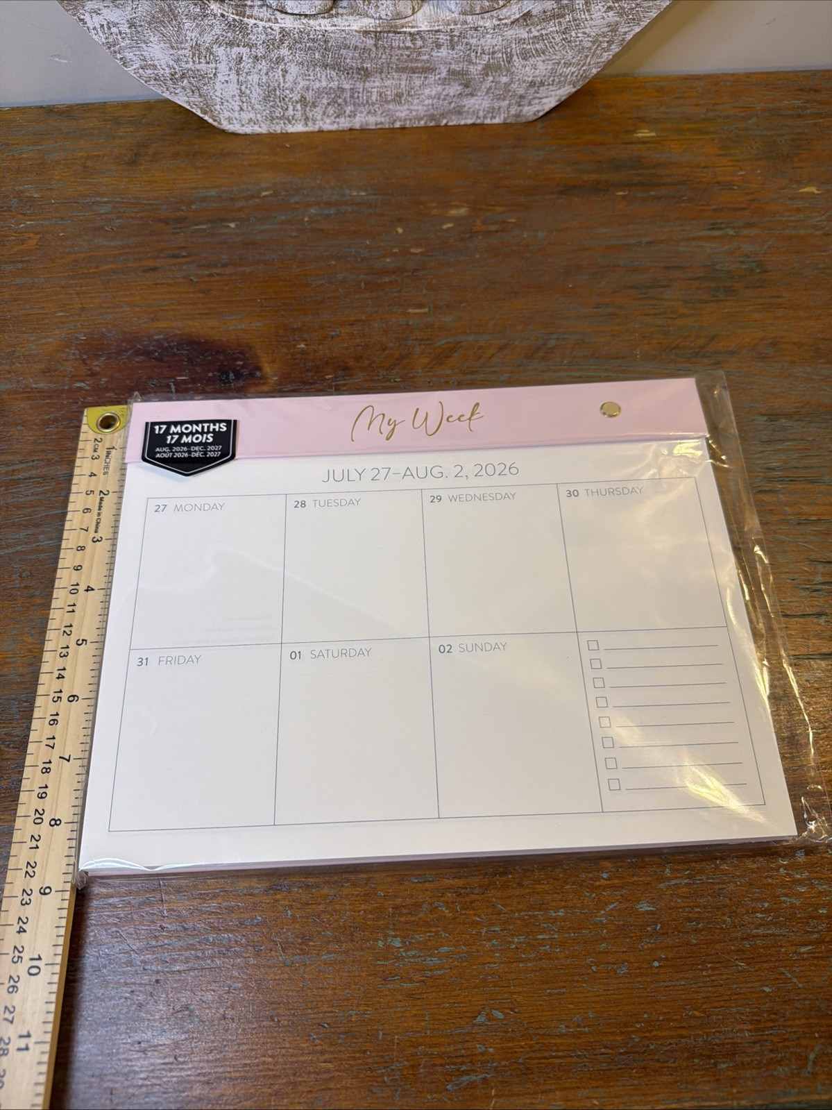 Orange Circle Studio My Week 17 Month Desk Calendar Organizer. New, Sealed.