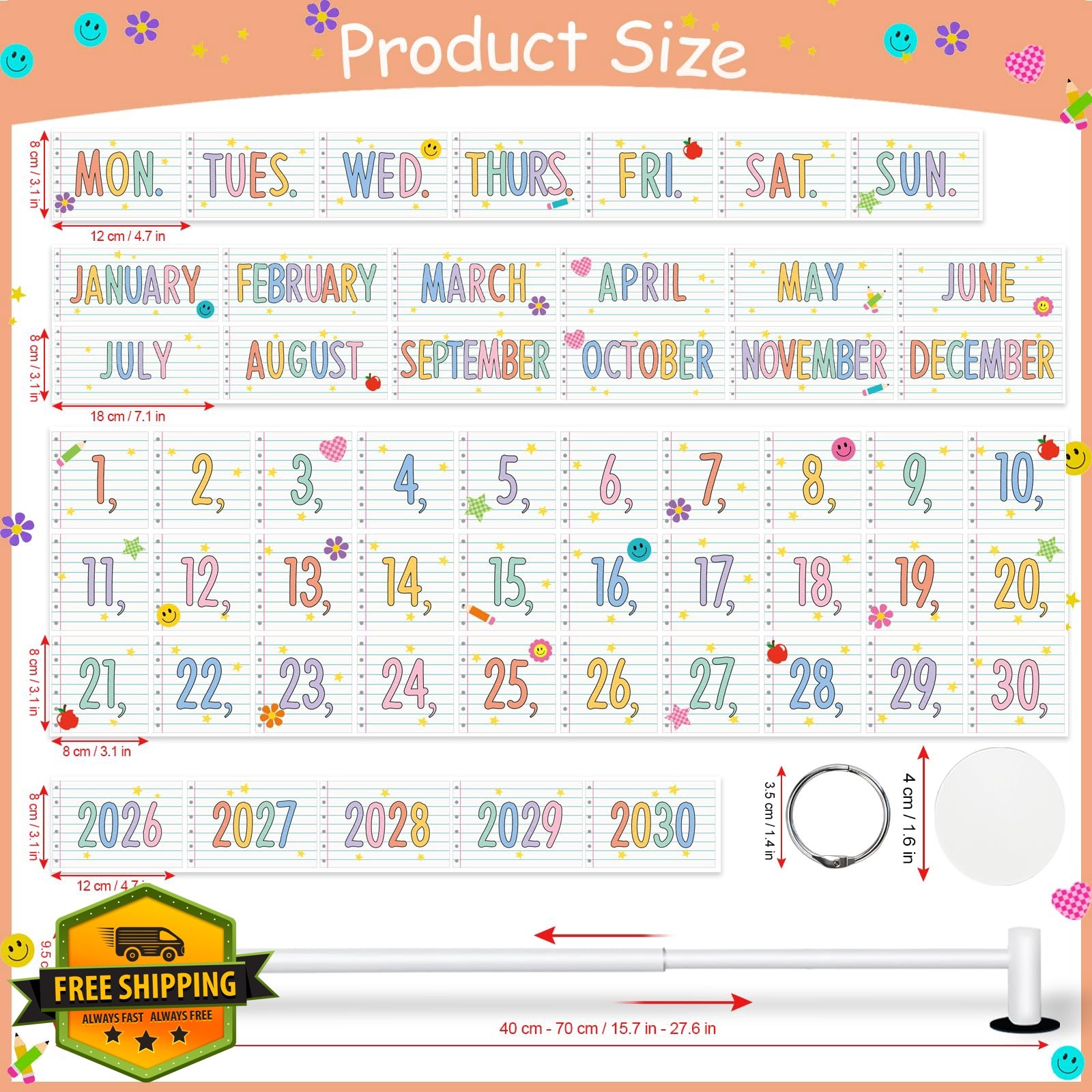 Psithyristra Lined Notebook Magnetic Calendar
