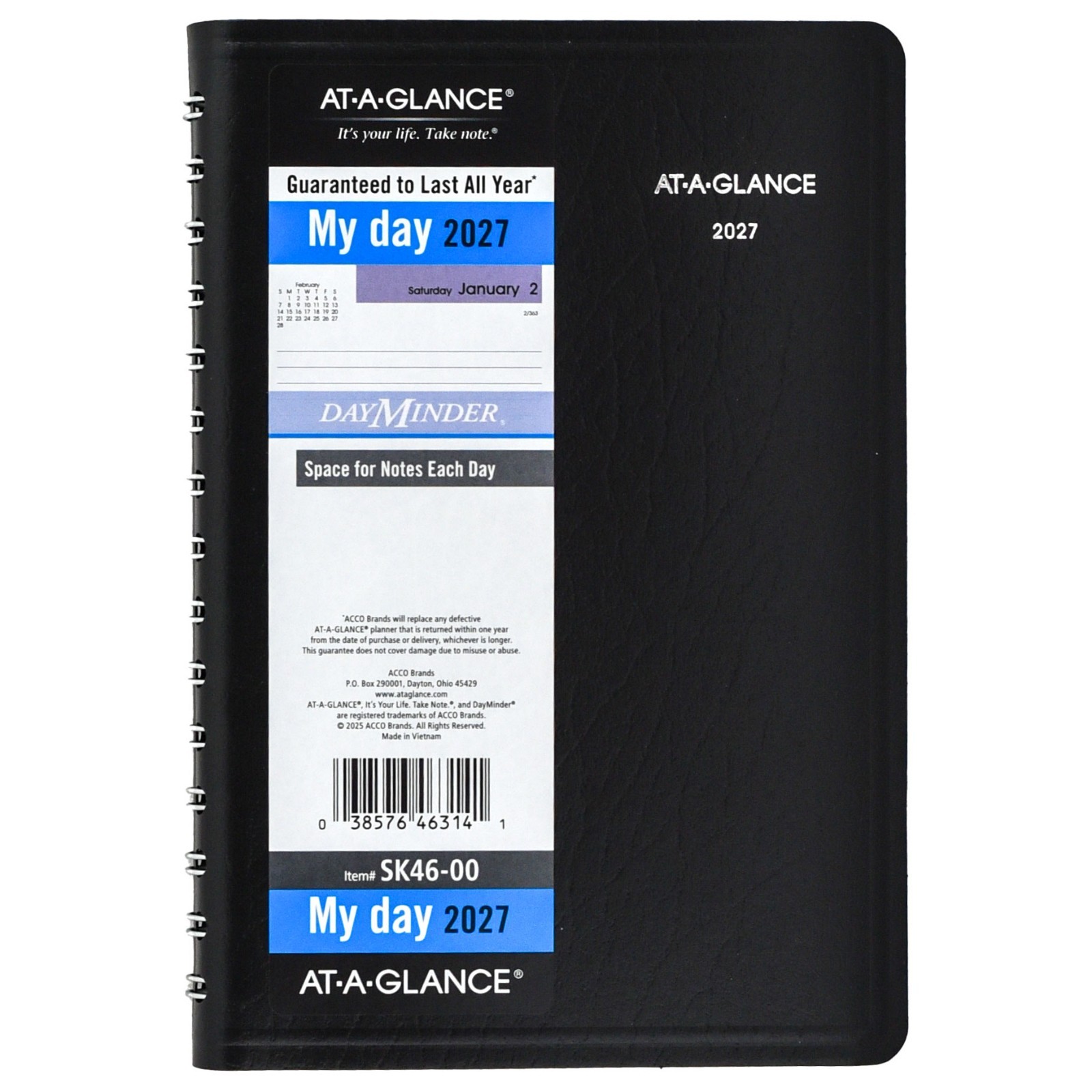 2026 At-A-Glance DayMinder SK46-00 Daily Planner, 5 x 8″
