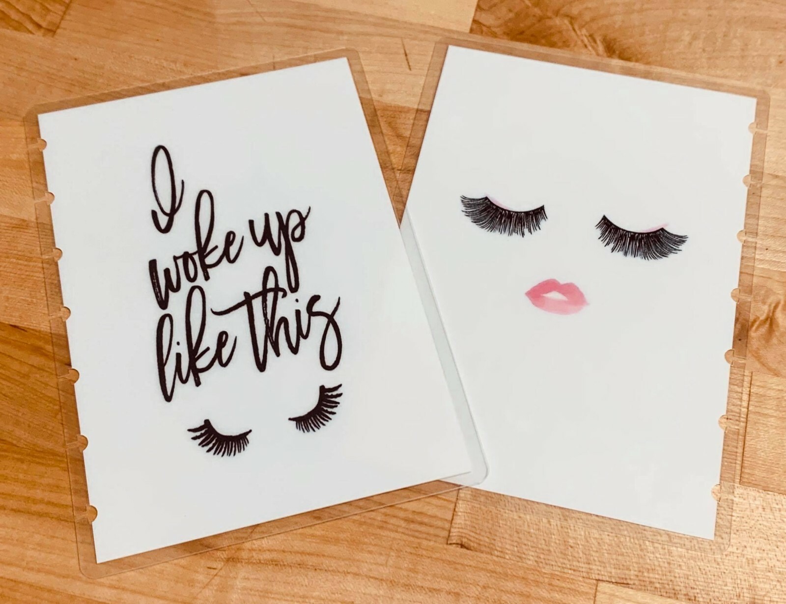 Quote *I woke up like this* Lashes Cover Set 4 use with the MINI Happy Planner