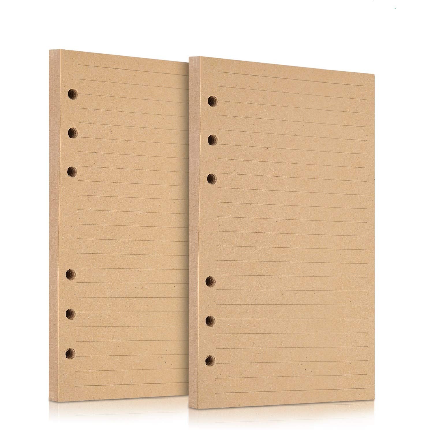 A5 Refill Paper, 280 Pages Loose Leaf Paper 6 Hole A5, Lined Kraft