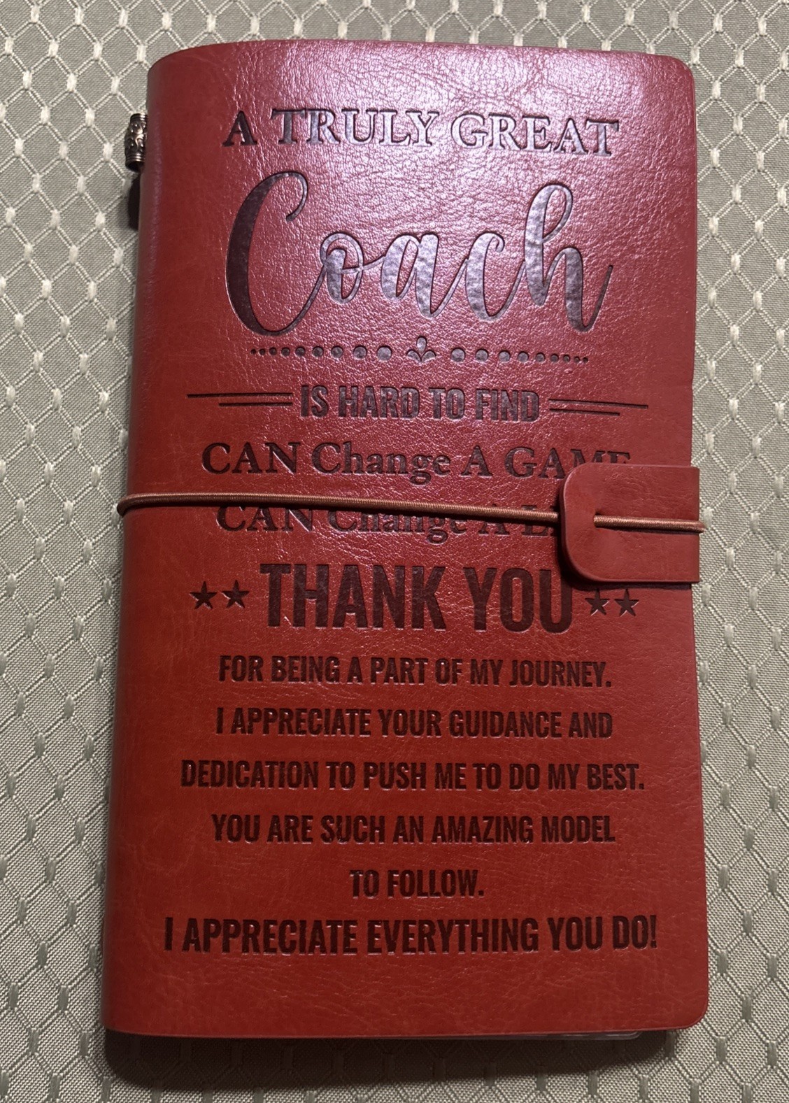 Leather Travel Journal 140 Pages Gift For Truly Great Coach