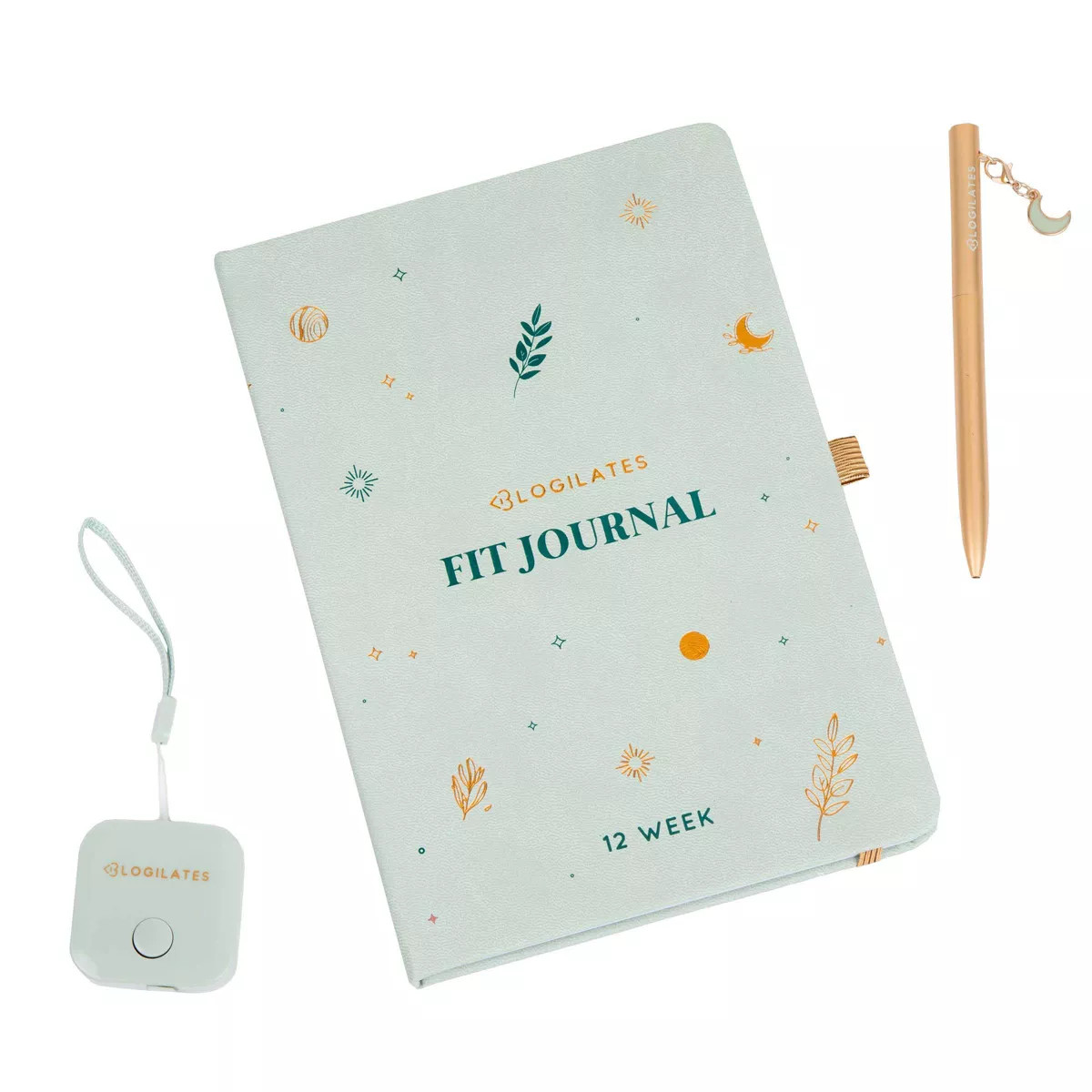 BLOGILATES 12 WEEK FIT JOURNAL: HARD COVER, ELASTIC CLOSURE, PREPRINTED PAGES