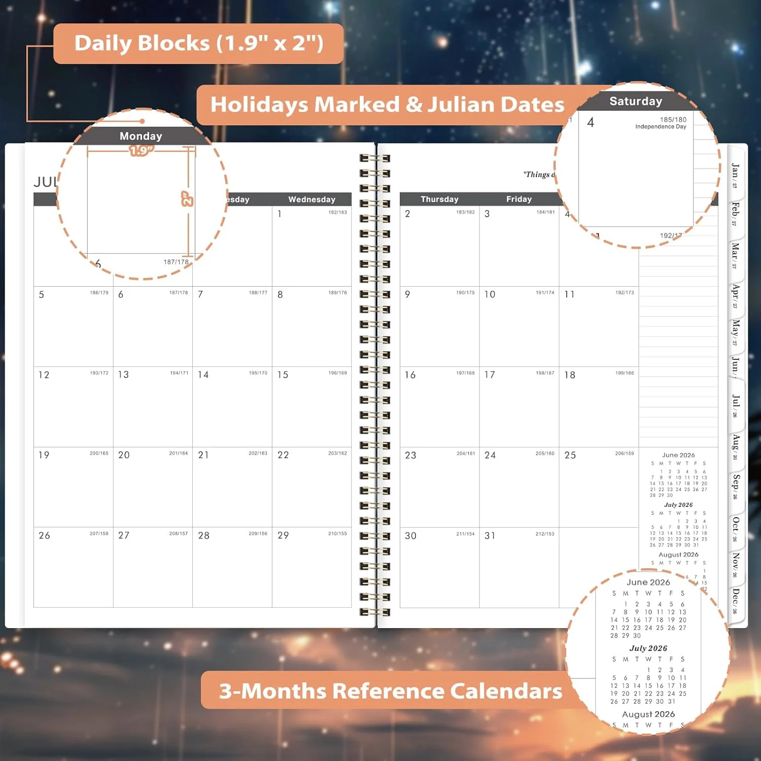 Monthly Planner 2026-2028 – 2 Year Planner 2026-2028, Jul.2026 – Jun.2028, 9″ x