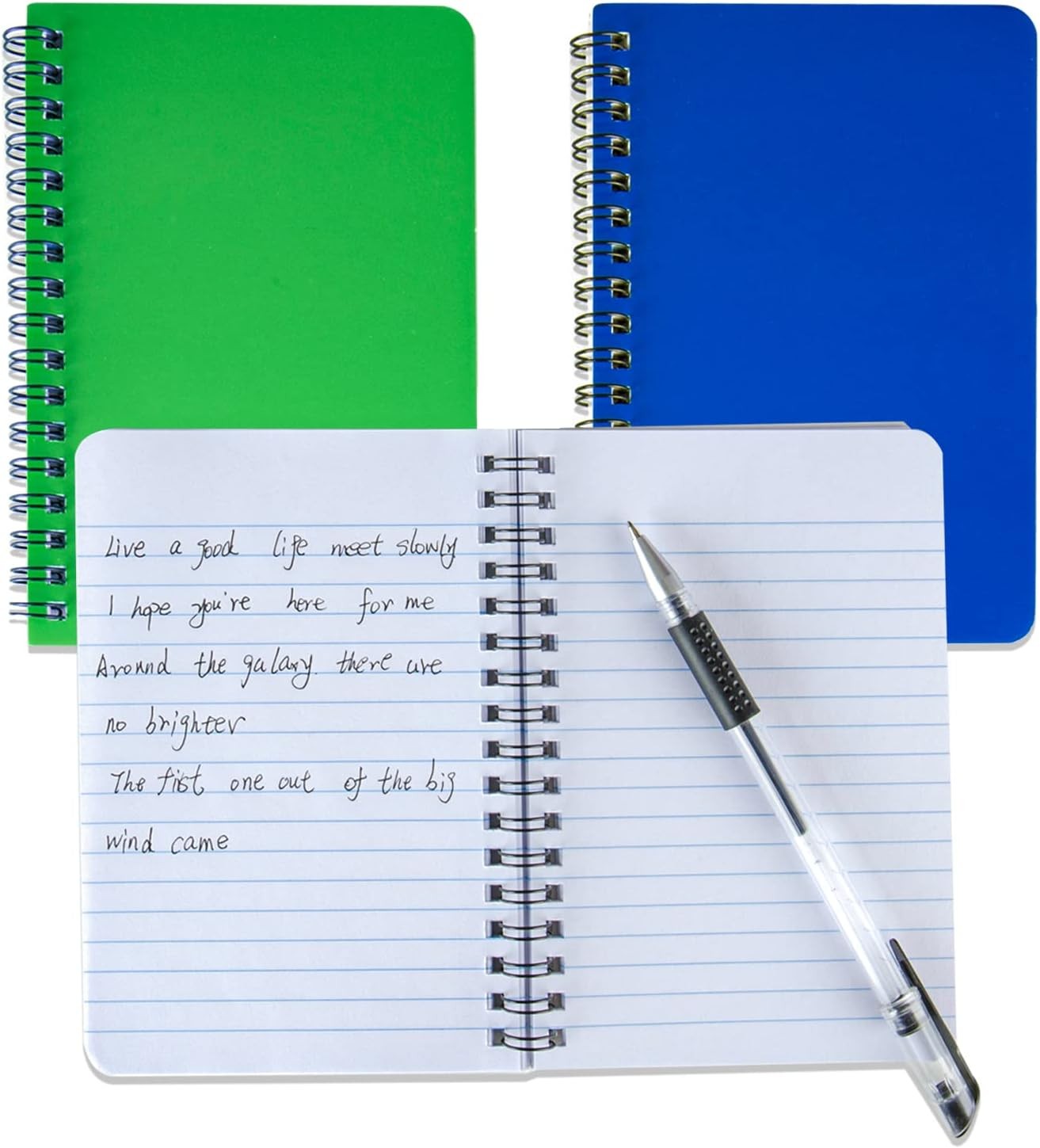 Spiral Notebook 4 Pack, 4.2″x6.1″ Pocket Notepad, Small Journals