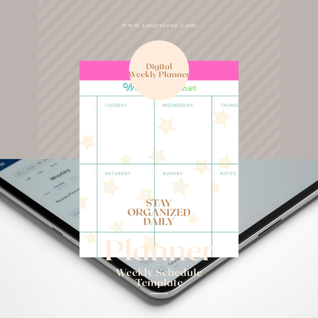 Pink Weekly Planner – Printable A4 PDF | Digital Download | Weekly Schedule