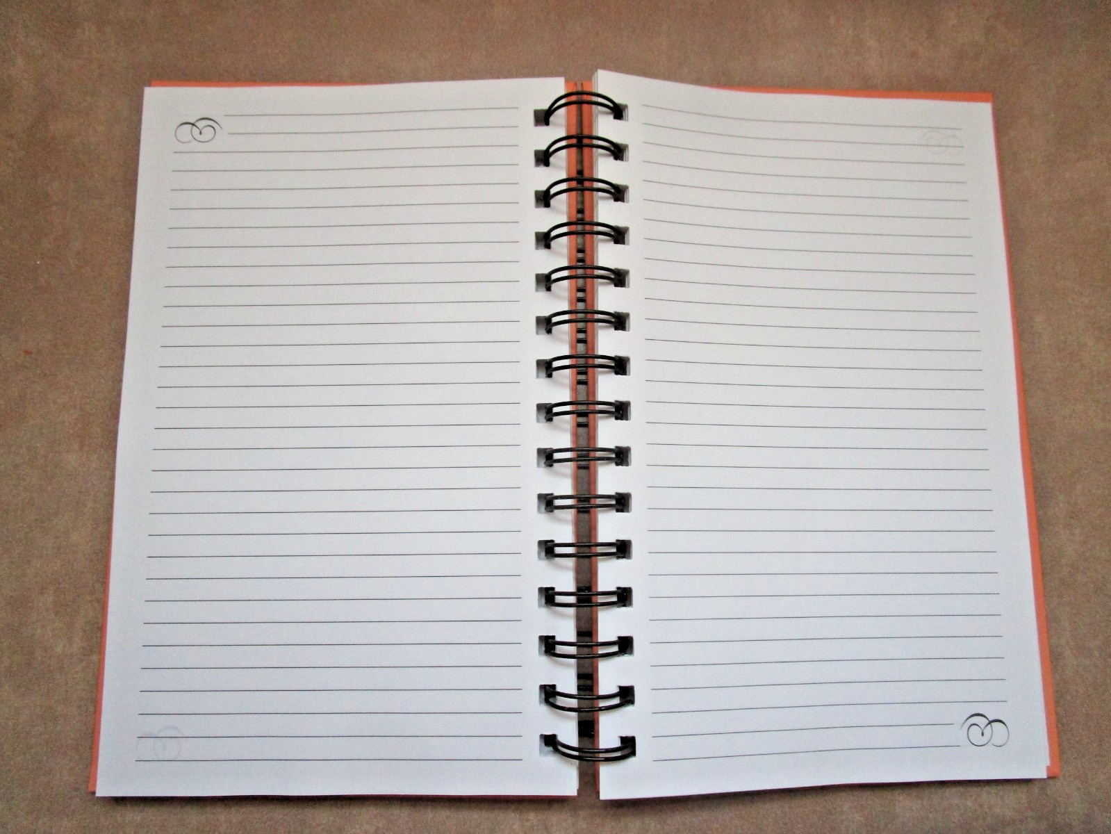 Vtg. Orange w/ Cat Cover Book Spiral Lined Ruled Pages Journal Diary- Mead Brand