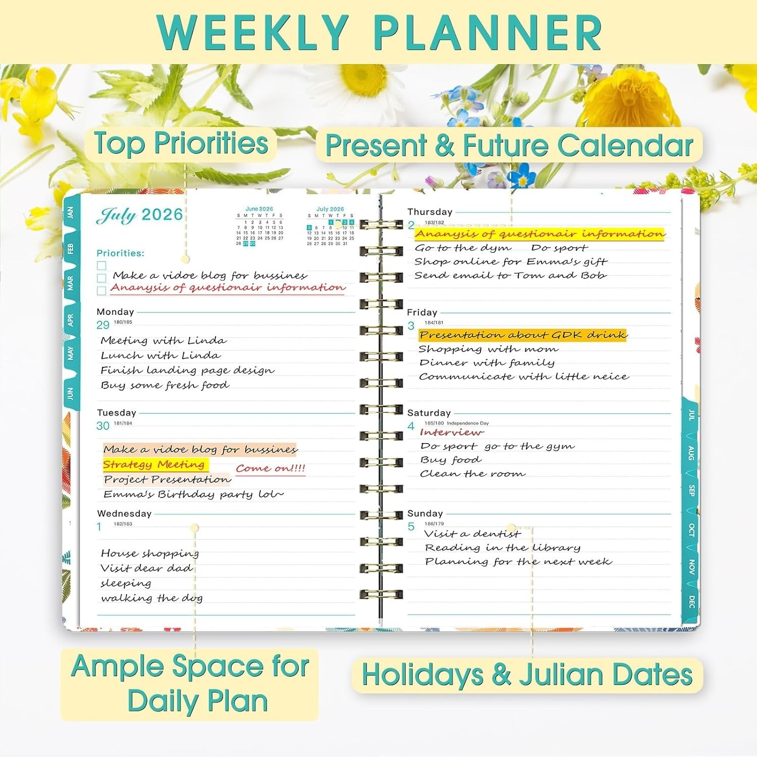 Sophisticated 2026 Planner: 144 Pages of Daily, Weekly & Monthly Planning Ease