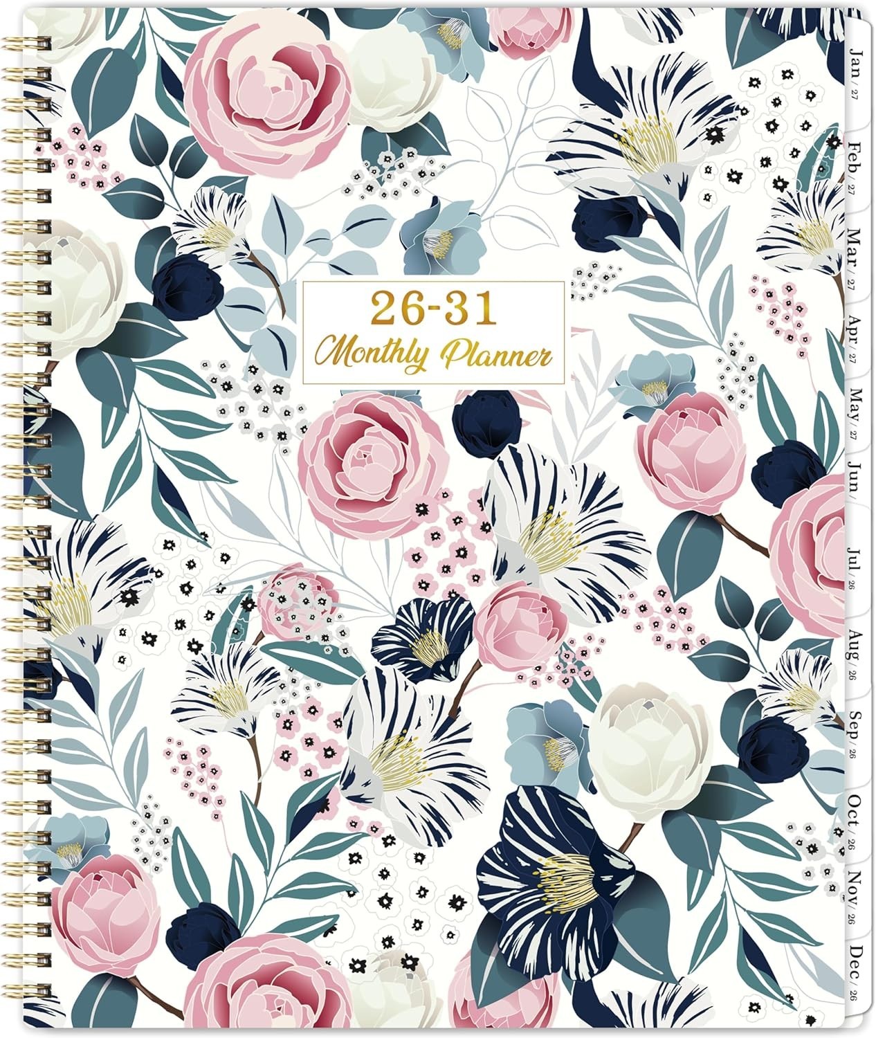 2031 Monthly Planner Spiral Bound Twin-Wire Binding 9″ x 11″