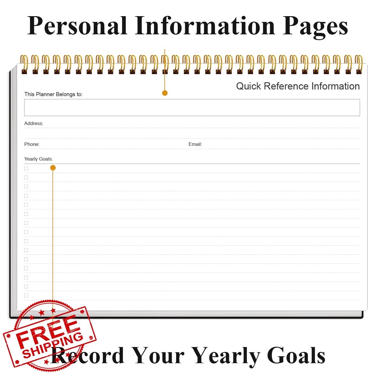 Yaridar Weekly Planner 8×11 Black Habit Tracker