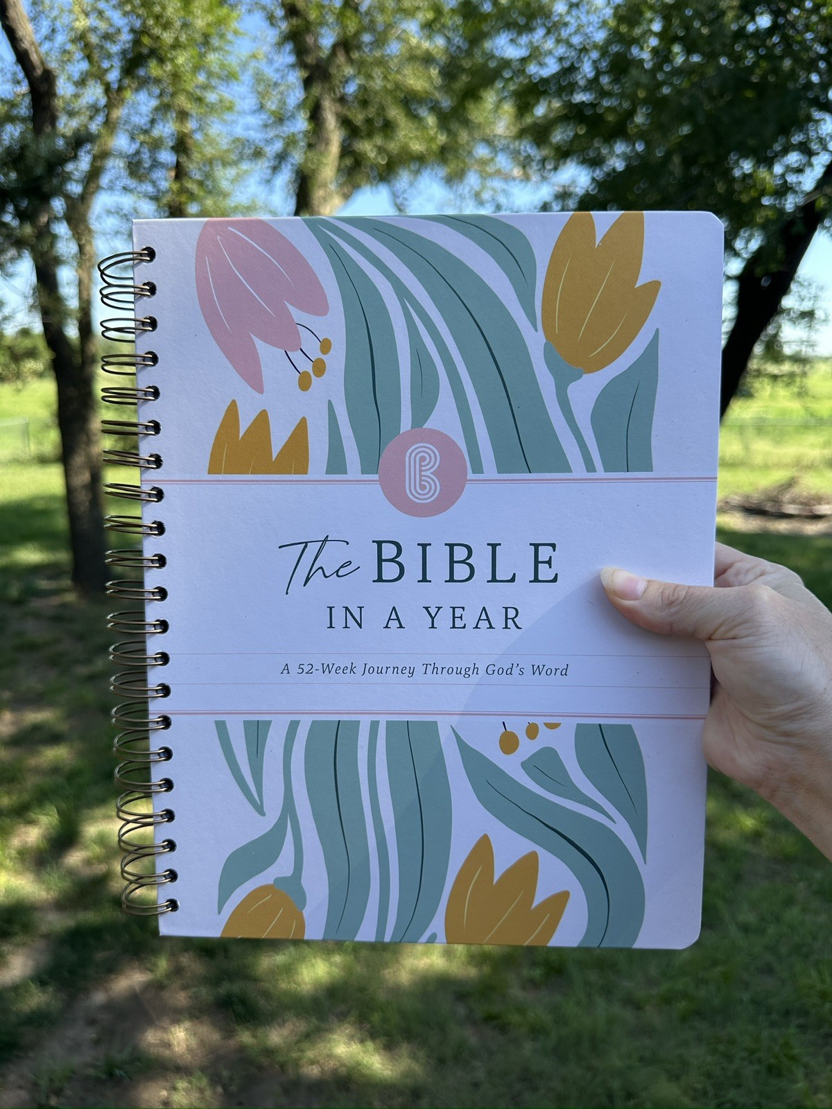 Official Spiral Bible® The Bible in a Year | 52 Week Guided 8.5 X 11, Floral