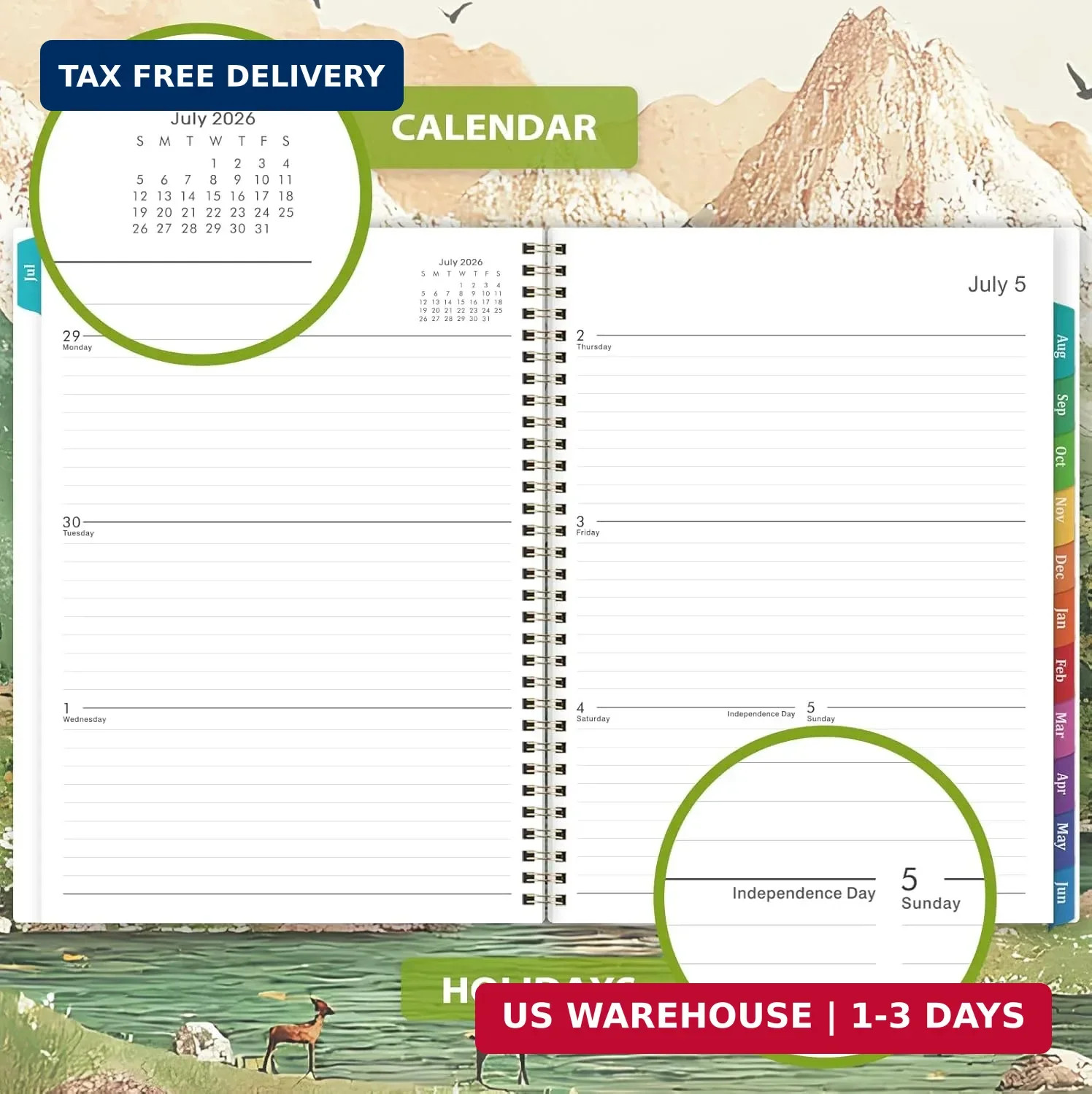 Planner 2026-2027 – Academic Planner 2026-2027 Weekly and Monthly, July 2026 – J