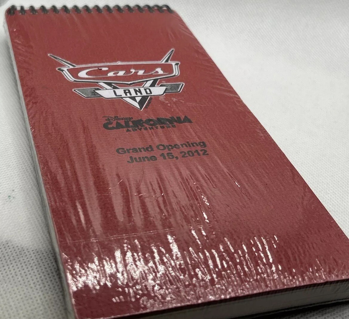 New Disney Cars Land Grand Opening 2012 Notebook Journal Notes Notepad NOS