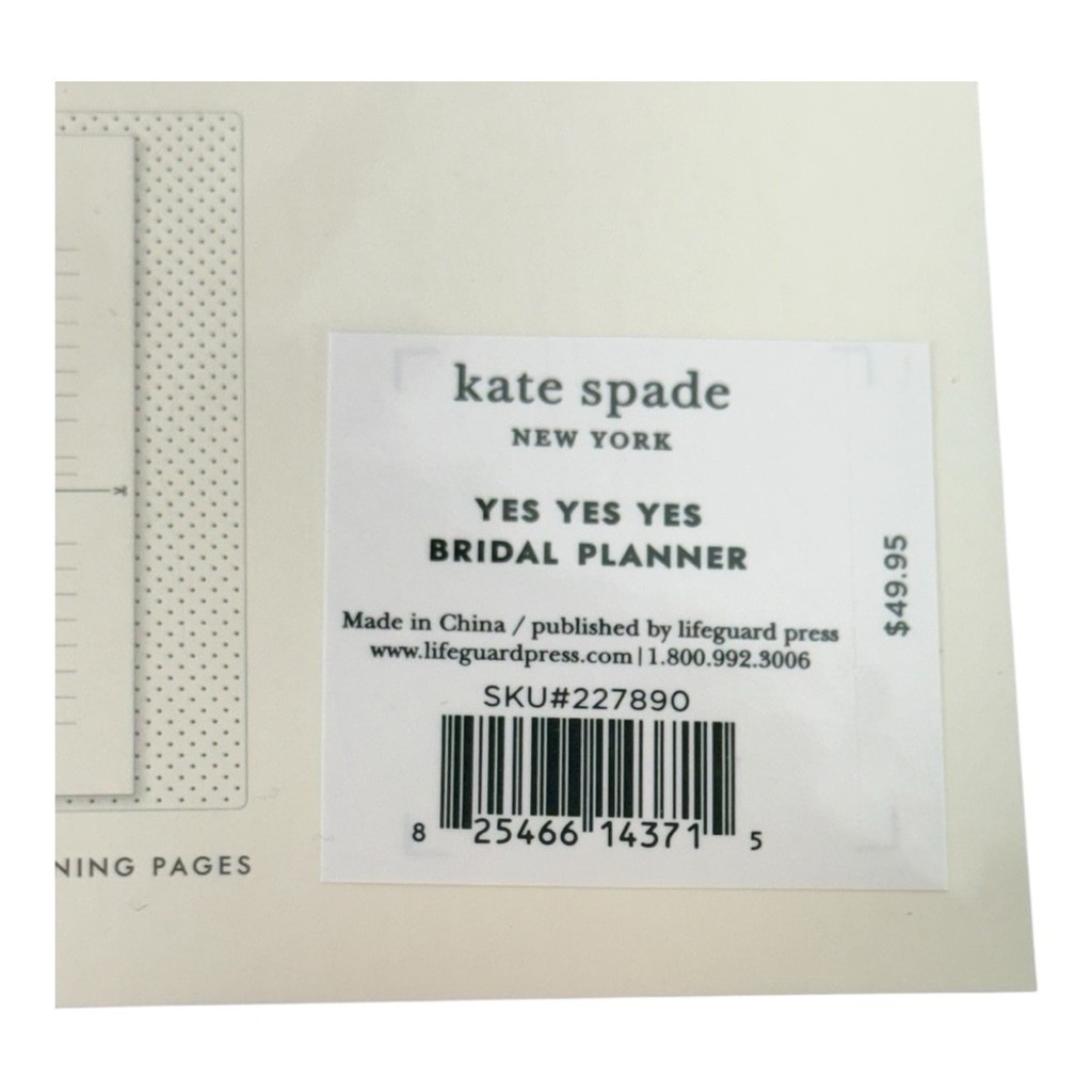 Kate Spade New York “Yes Yes Yes” Bridal Planner Binder – New in Box Wedding